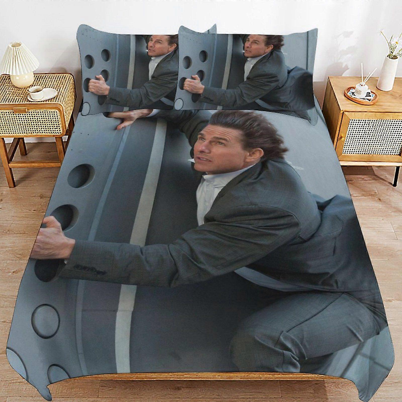 e429 Tom Cruise Classic Zip System Wrinkle Free Comfort Soft Structure Thread Detail Duvet Cover Sets Must d429