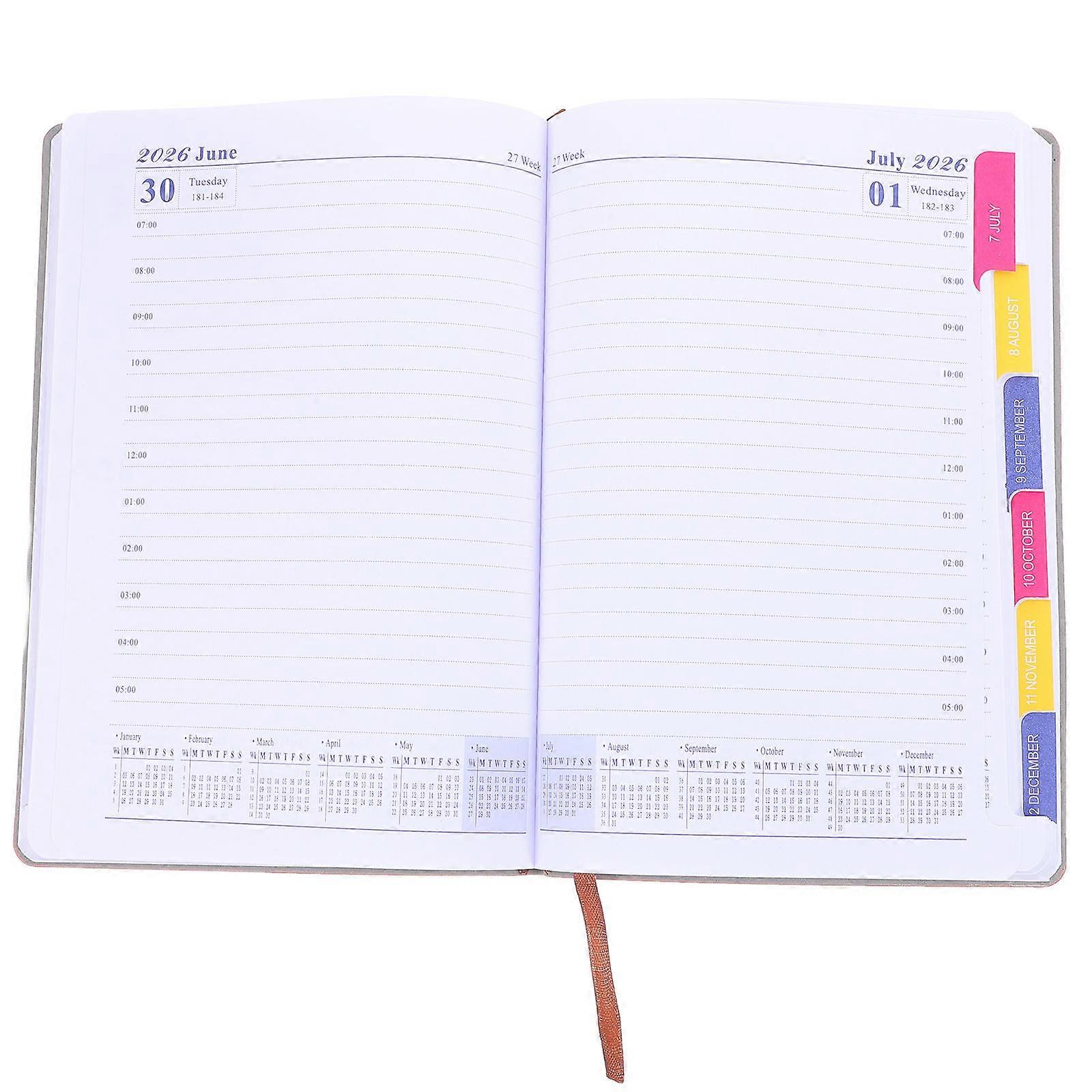 Daily Planner For Men Calendar Book For Home Use A5 Size Rectangular Binding Note-taking 1Pack