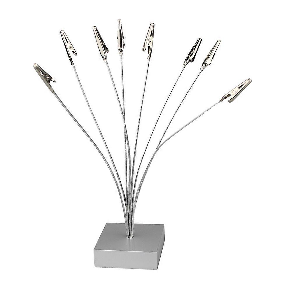 Multi-Head Metal Note Holder Memo Clips for Home Use 2Pcs Silver