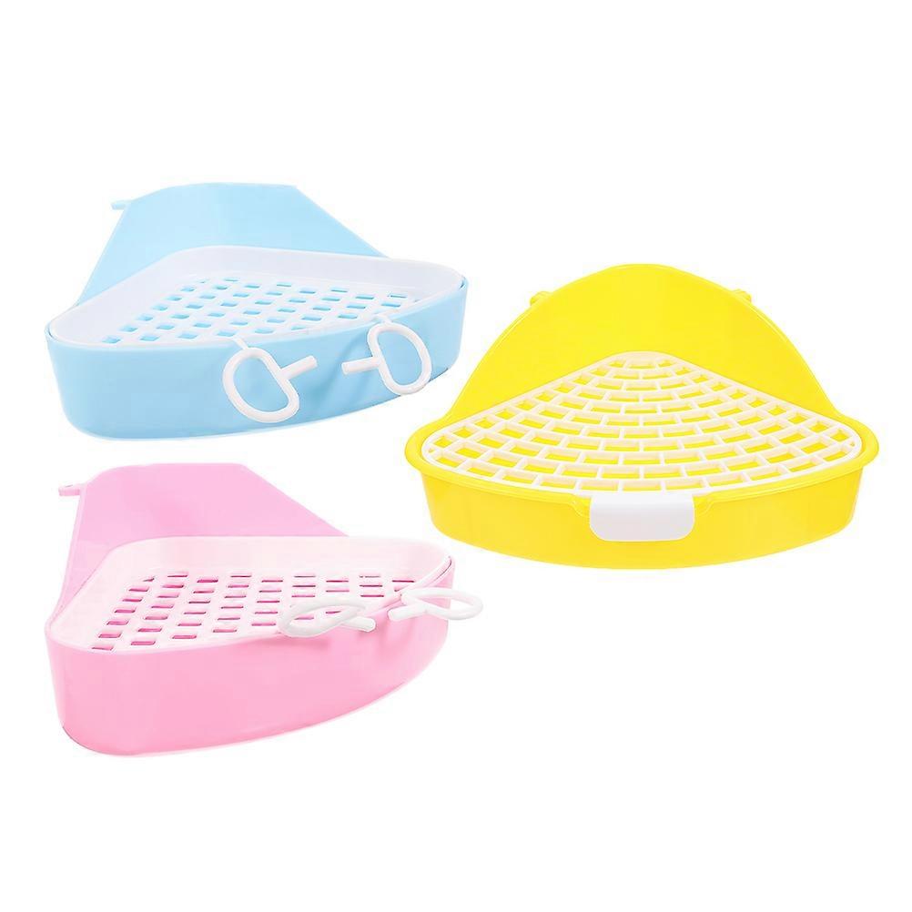 Small Animal Toilet Plastic Potty Trainer for 6Pcs Rabbit Corner