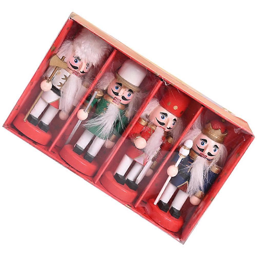 Nutcracker Pendants Wooden Christmas Tree Hanging Decor 12Pcs for Decoration