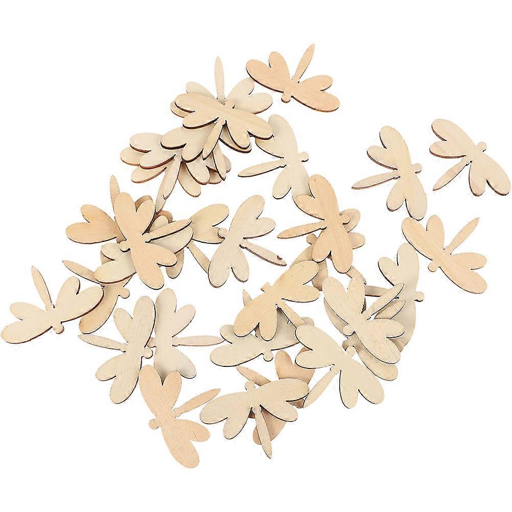 Dragonfly Shape Wooden Chips for Decoration 360Pcs Pack