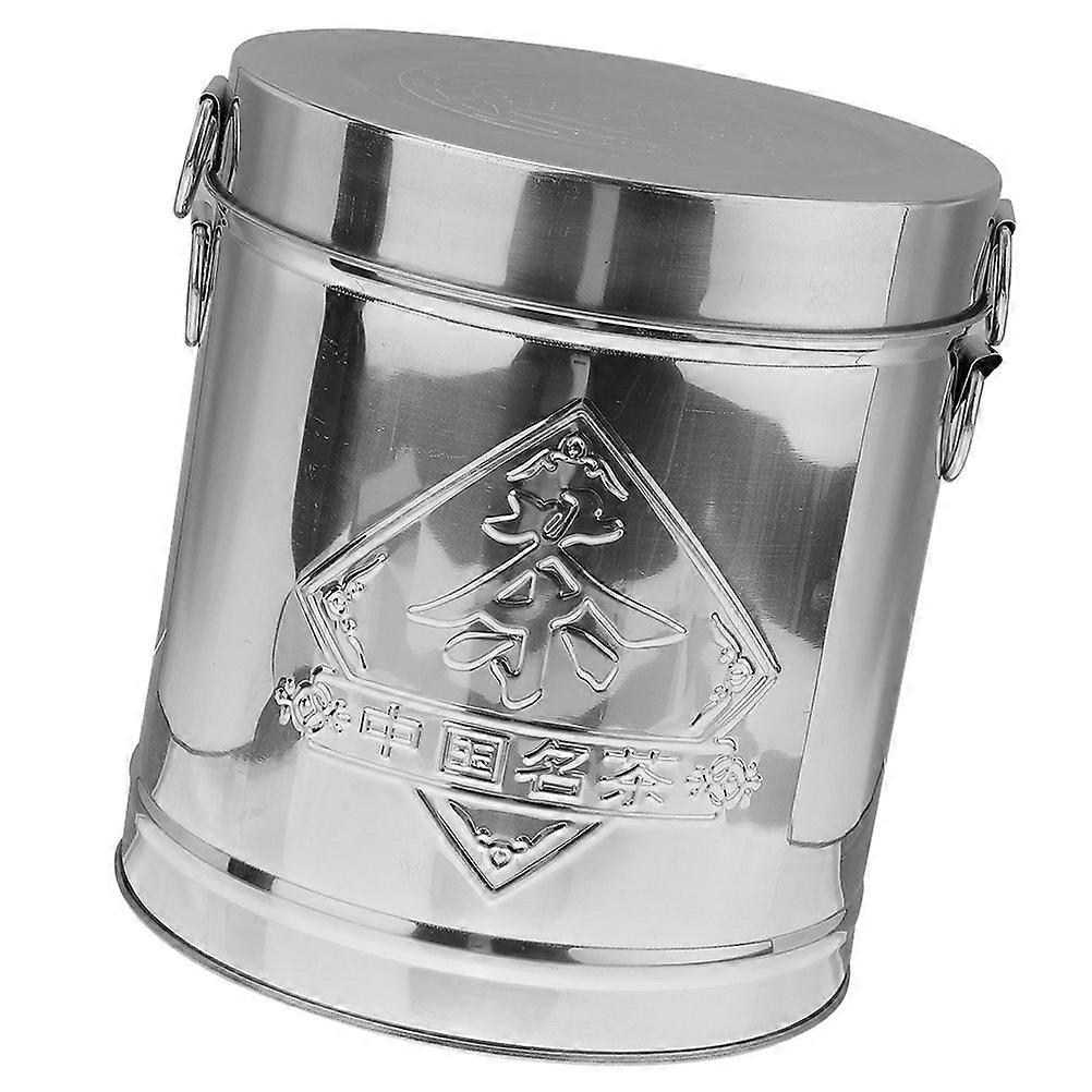 Tea Leaf Storage Canister For Tea Lovers Multi-functional Silver Stainless Steel Kitchen Use 1Pcs