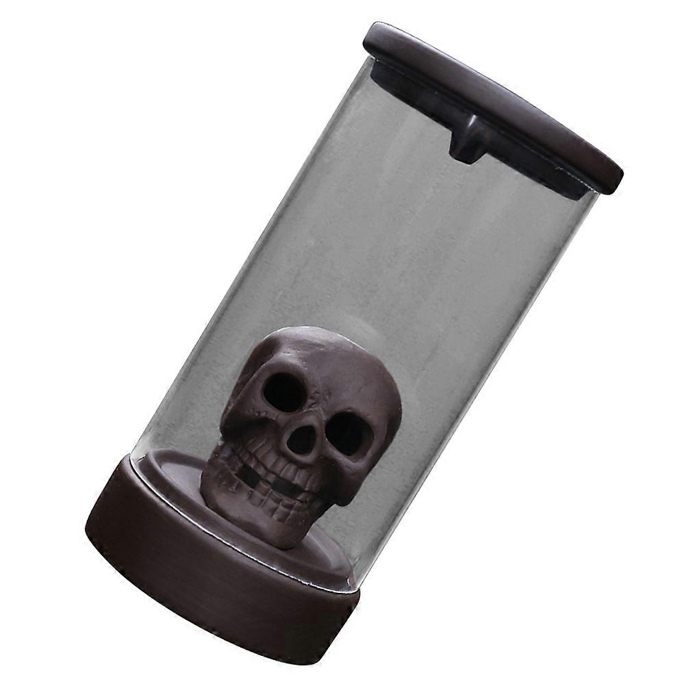 Ceramic Skull Modeling Aroma Burner for Relaxation 2Pcs Coffee Color