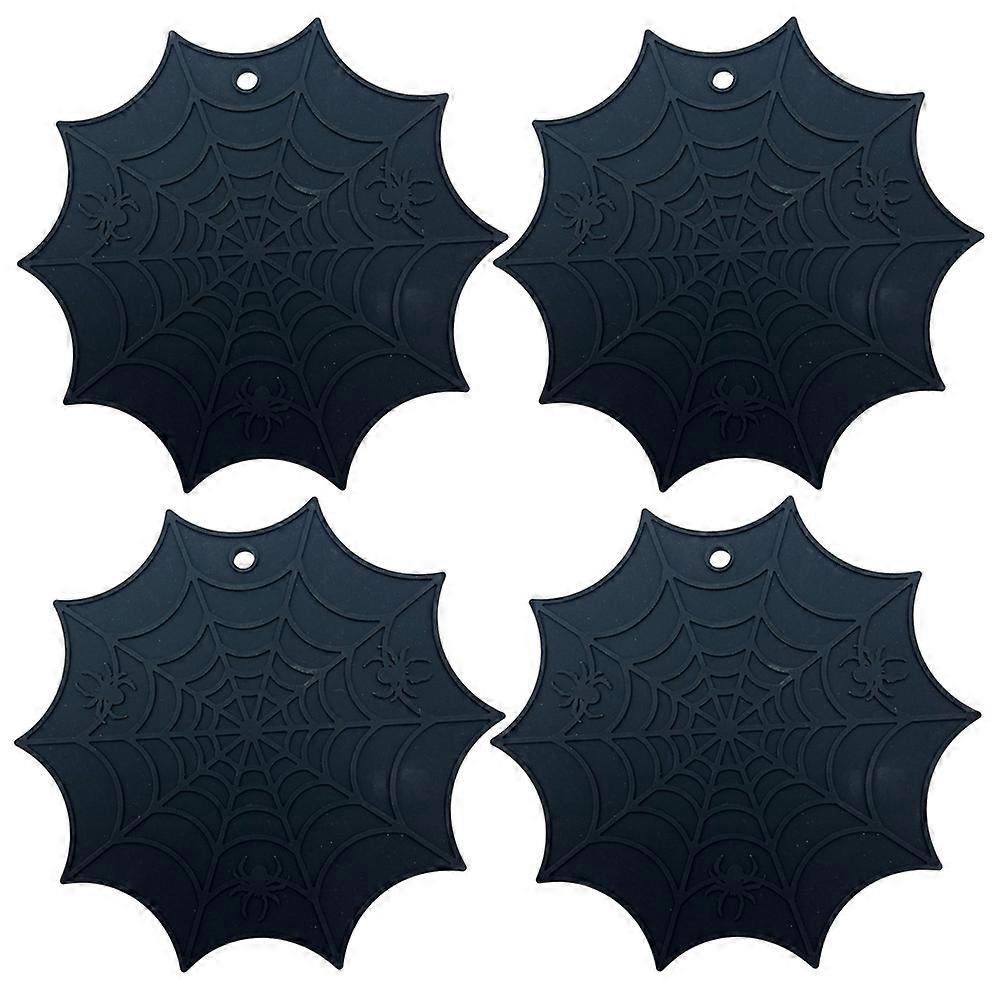 Heat-Proof Placemat Silicone Web Coaster for Home Use 4Pcs