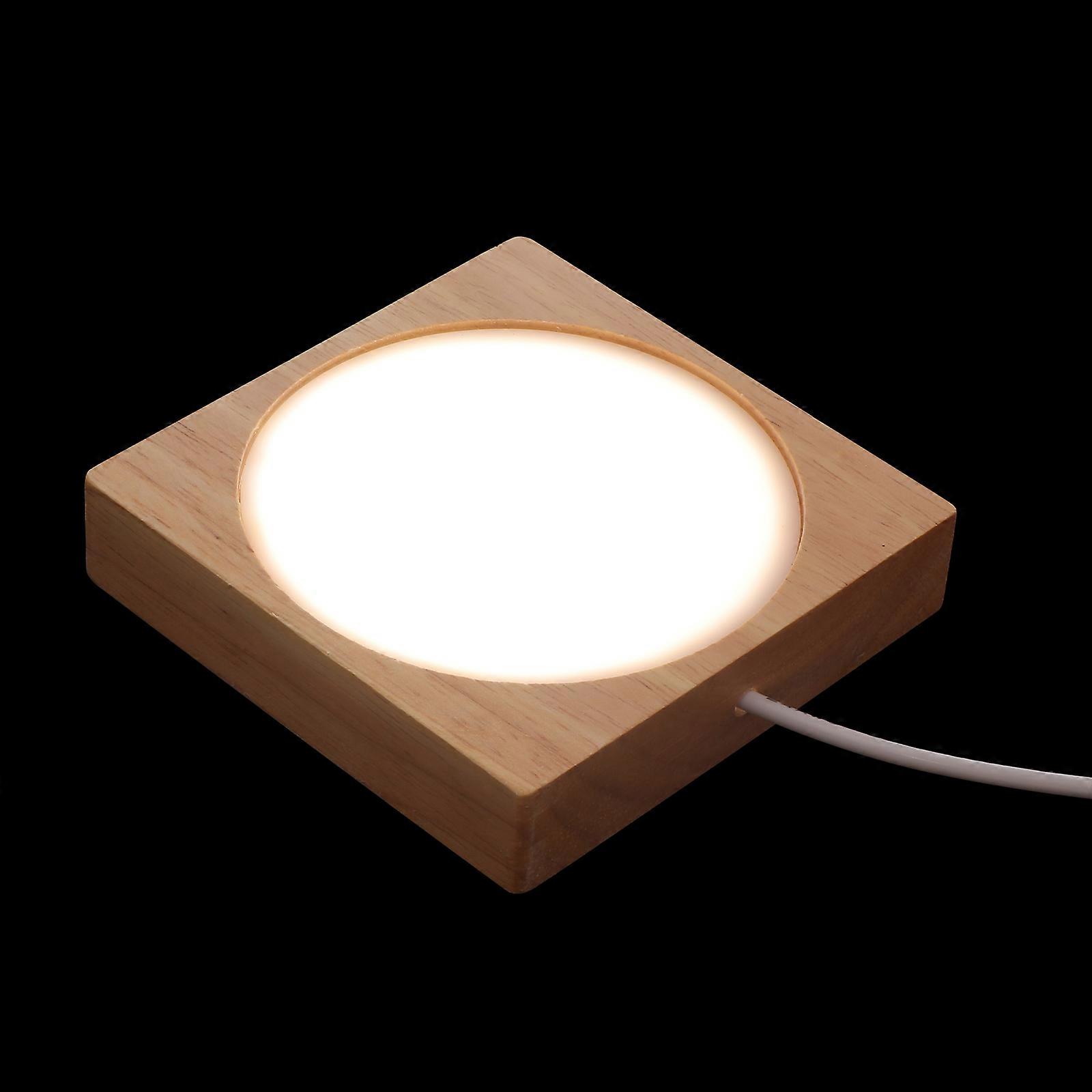 Small Night Light Led Luminous Base Creative Bedside Table Lamp Three-color Dimming 1Pcs