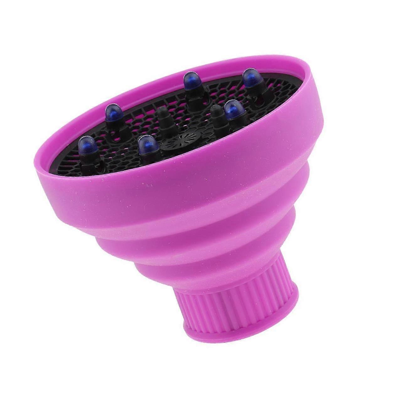 Plastic Collapsible Silicone Styling Hair Dryer Blower Diffuser Tool for Purple
