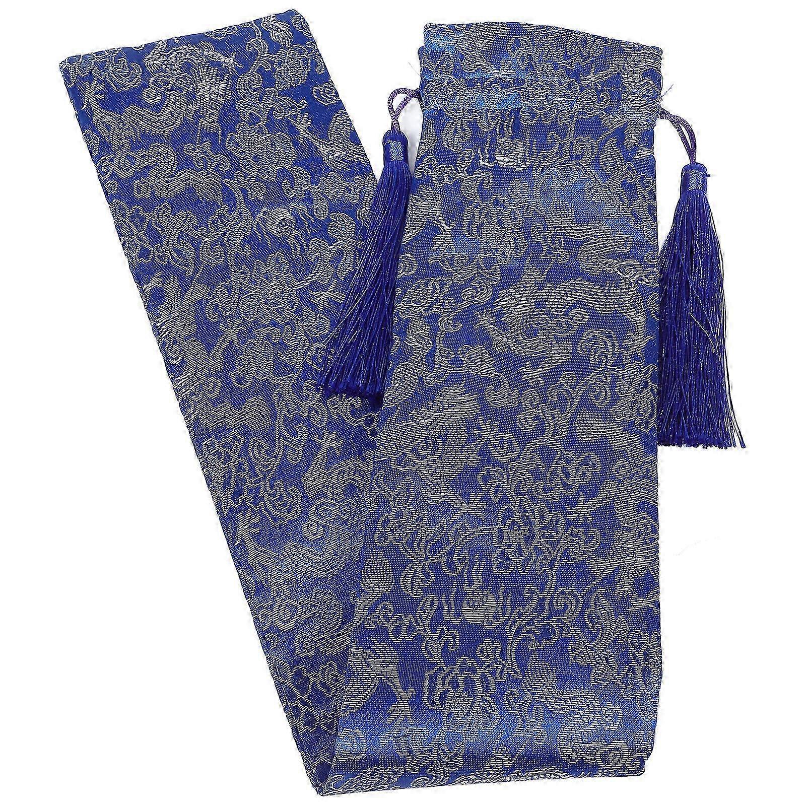 Blue Mahjong Rack Protective Sleeve with Drawstring Bag - Easy to Clean Accessory for Mahjong Players (1-Pack)