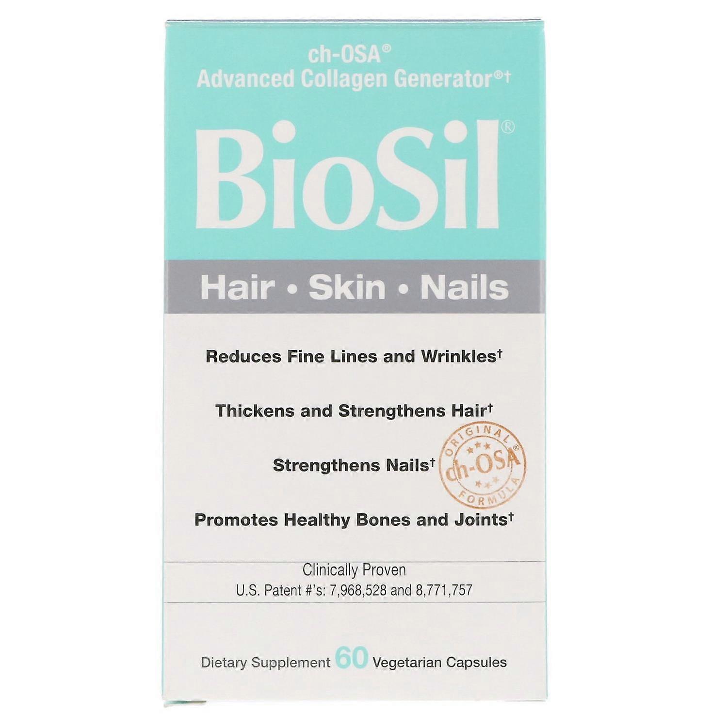 BioSil by Natural Factors, مولد الكولاجين المتقدم ch-OSA، 60 كبسولة نباتية