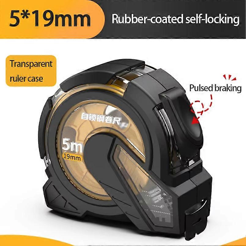 Self locking Steel TapeHigh precision Thickened measure 5M Wear-resistant Fall resistant Measuring Tape