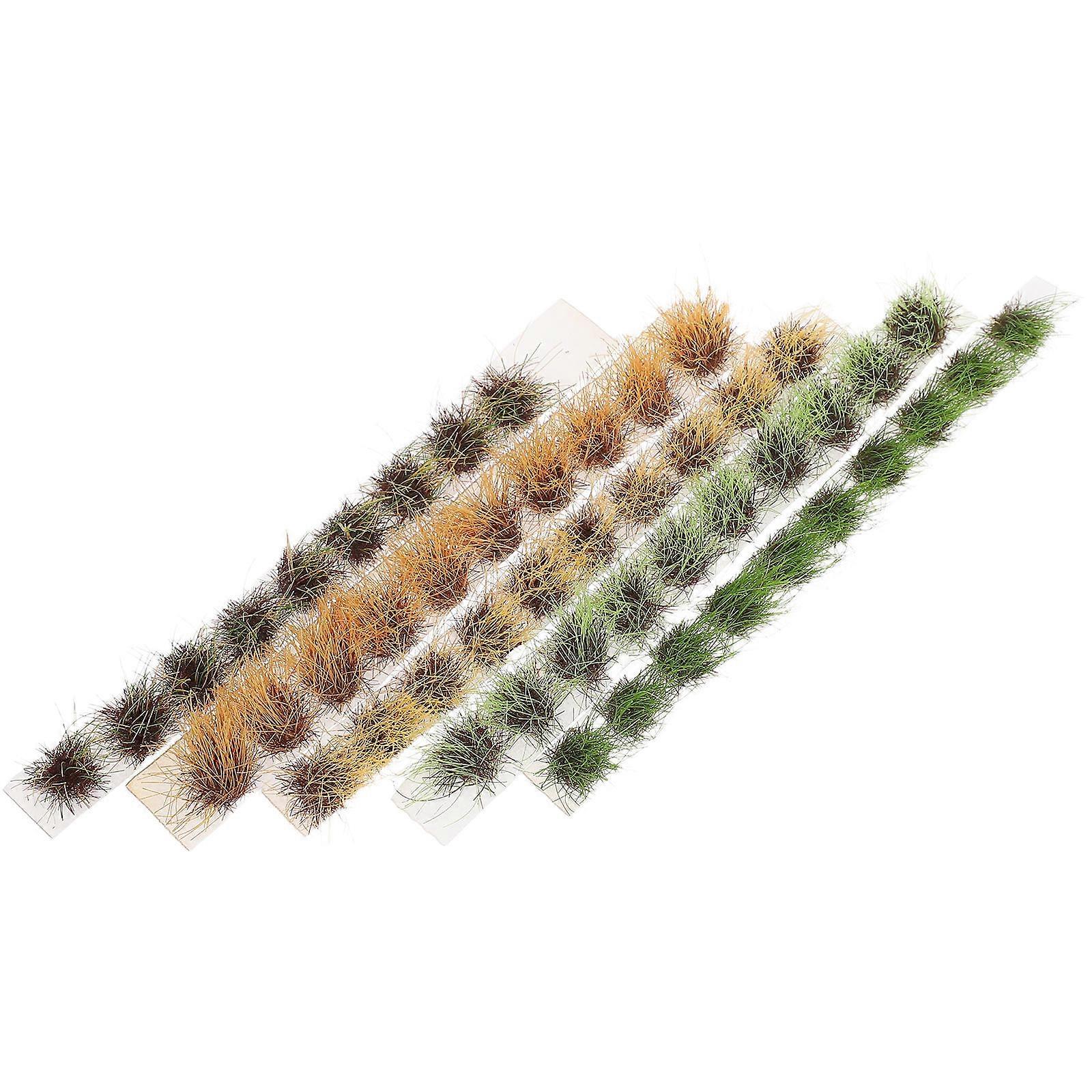 Artificial Grass Miniature Model for Decoration 25Pcs Plastic Static Tufts