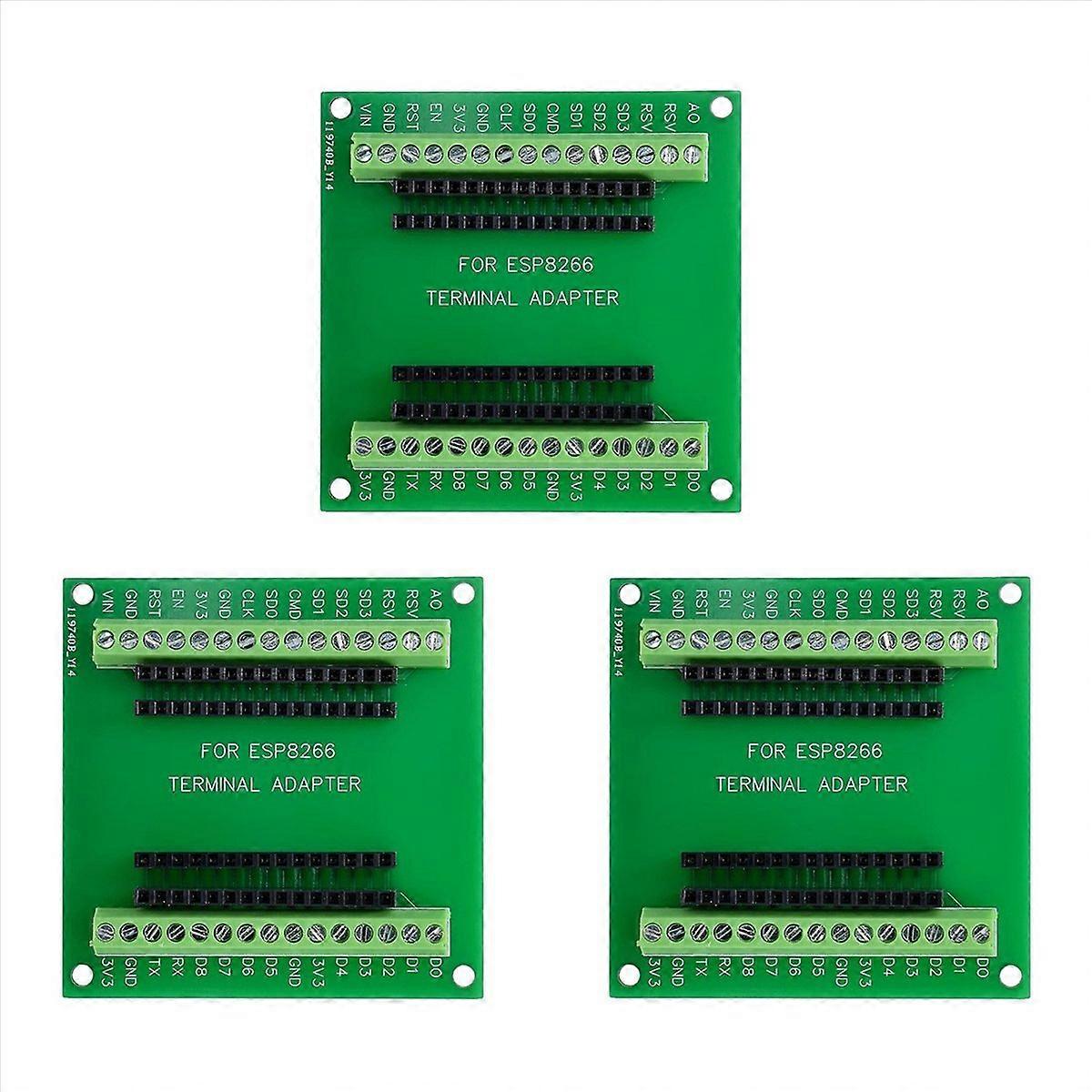 3X ESP8266 Breakout Board ESP8266 Expansion Board GPIO 1 Into 2 for 38 Pins ESP8266 ESP-12E NodeMCU