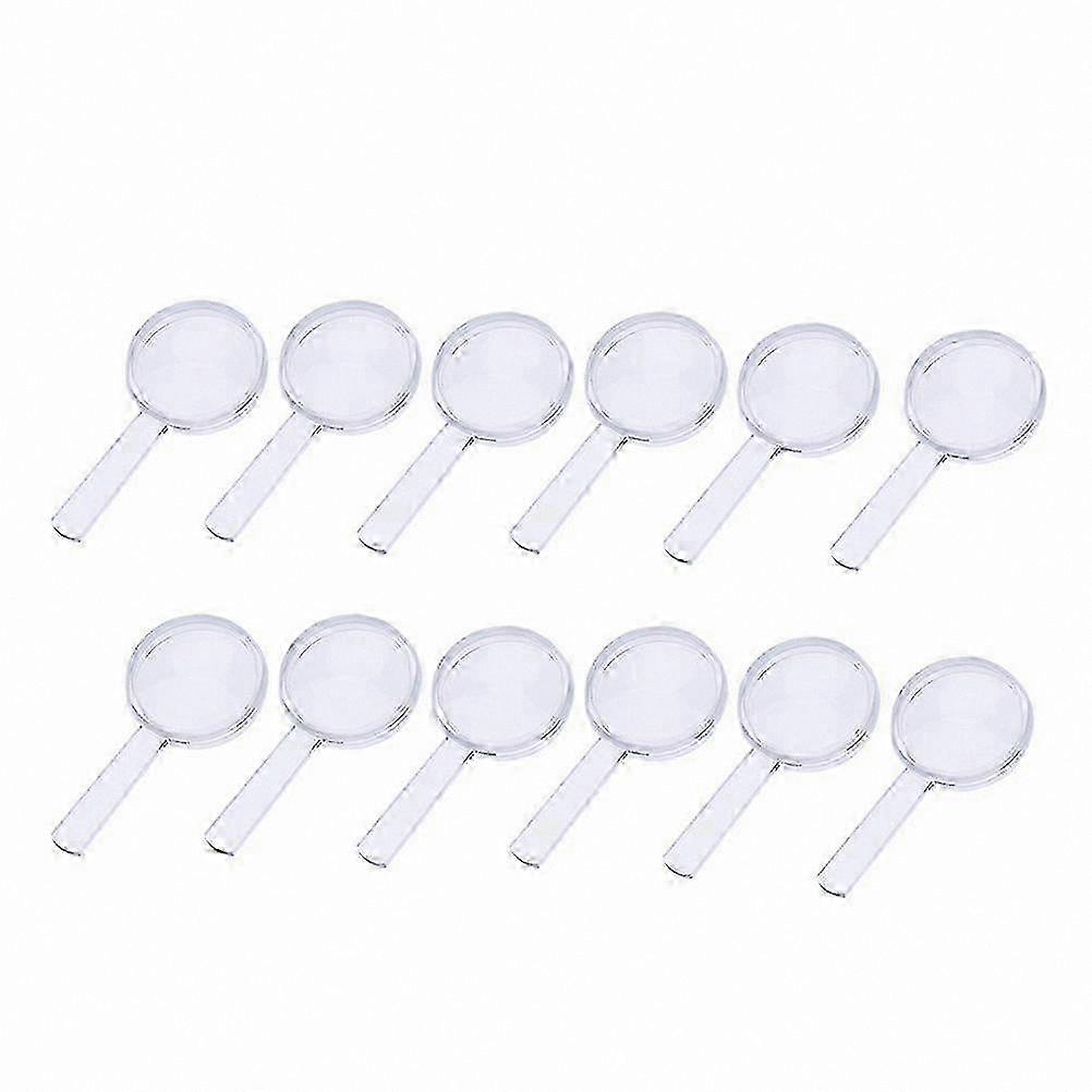 12-Pack Mini Magnifying Glasses for Kids, Portable Handheld Magnifiers with 5X Lens, Eonal Exploration Tool