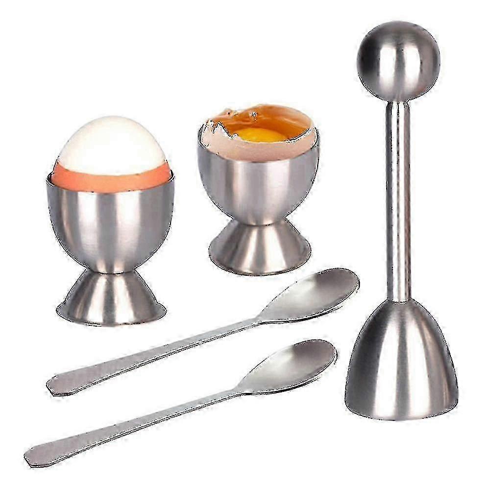 Egg Cracker Topper Cutter Set For Soft Boiled Eggs Stainless Steel