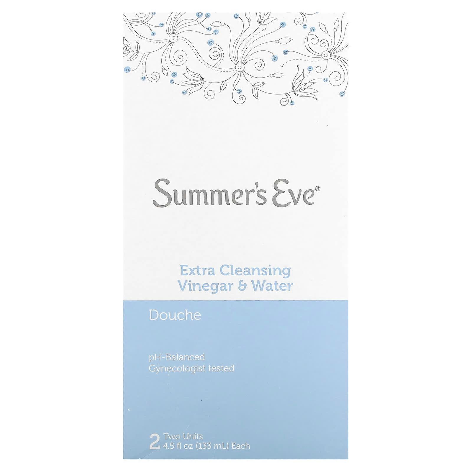 Douche, Extra Cleansing, Vinegar & Water, 2 Units, 4.5 fl oz (133 ml) Each