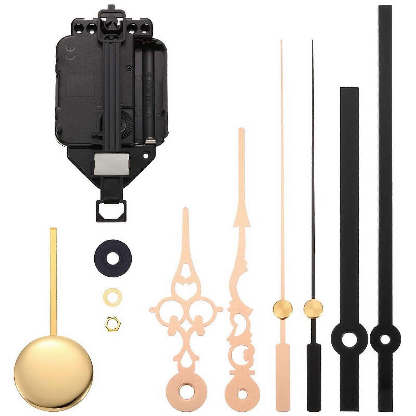 Quartz Pendulum Clock Movement DIY Kit with 2 Pairs Hands Pendulum,DIY Mechanism Movements Replace
