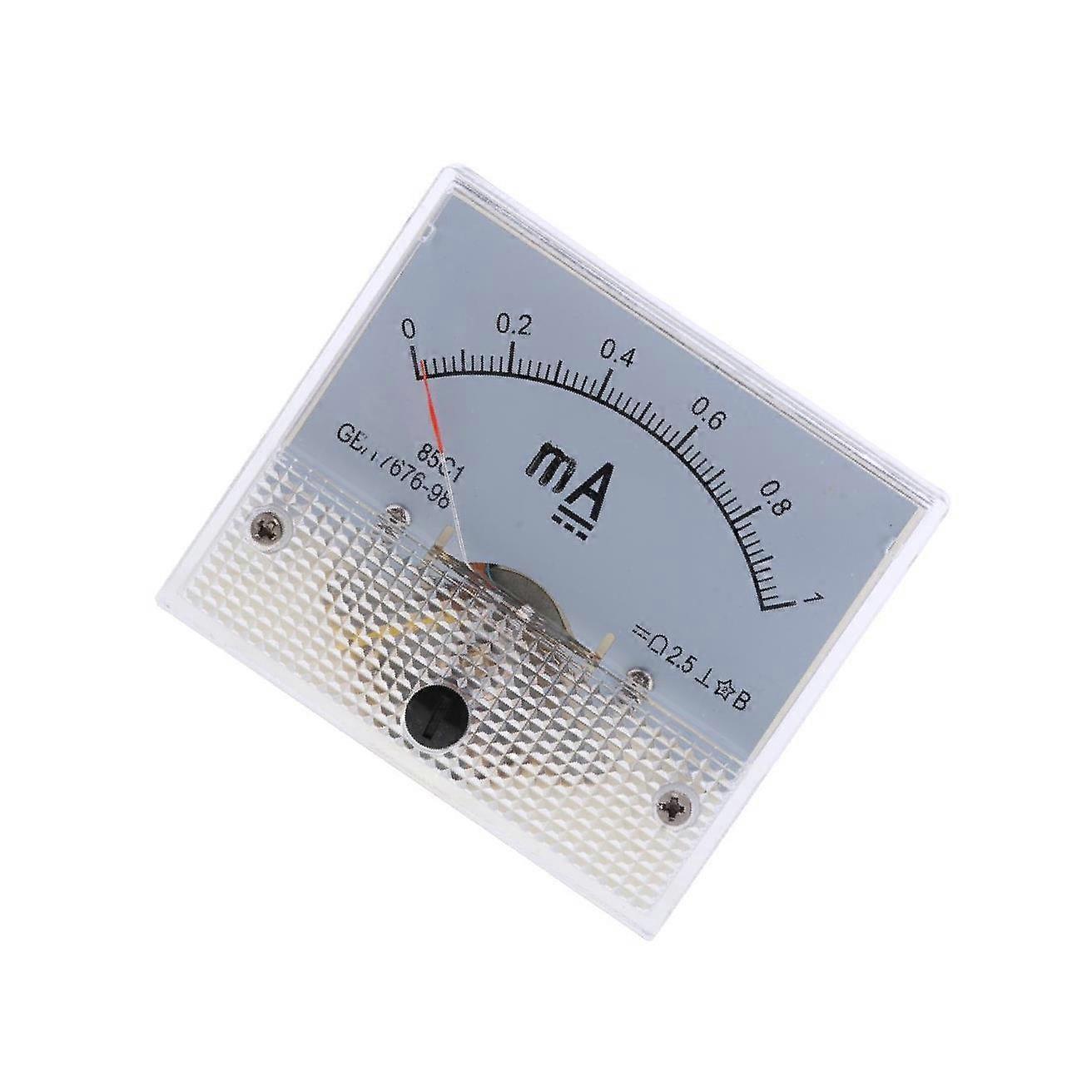 DC Ammeter Analog Panel Meter Amp Meter Current Gauge Pointer Type 0-1mA