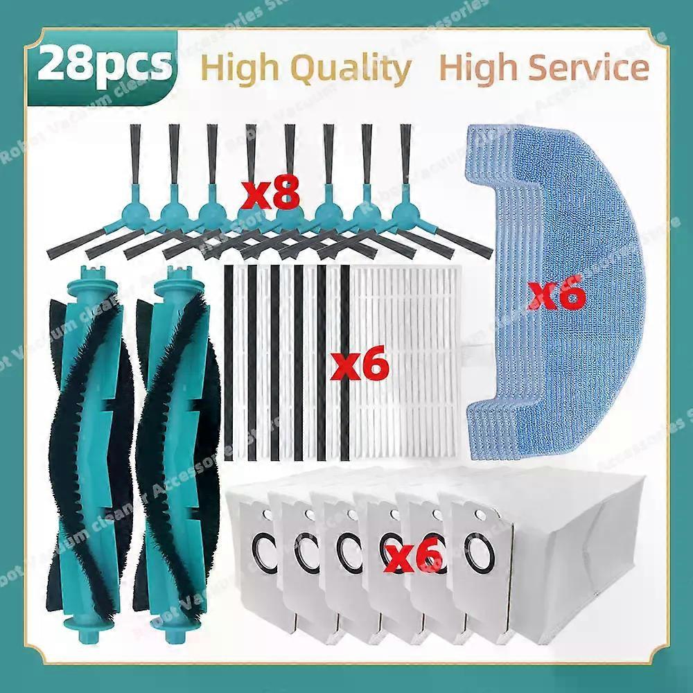 Compatível com Cecotec Conga 2499 Ultra Home Titanium Advanced / Atvel SmartGyro R80 Peças Escova Lateral Principal Filtro HEPA Saco de Mop