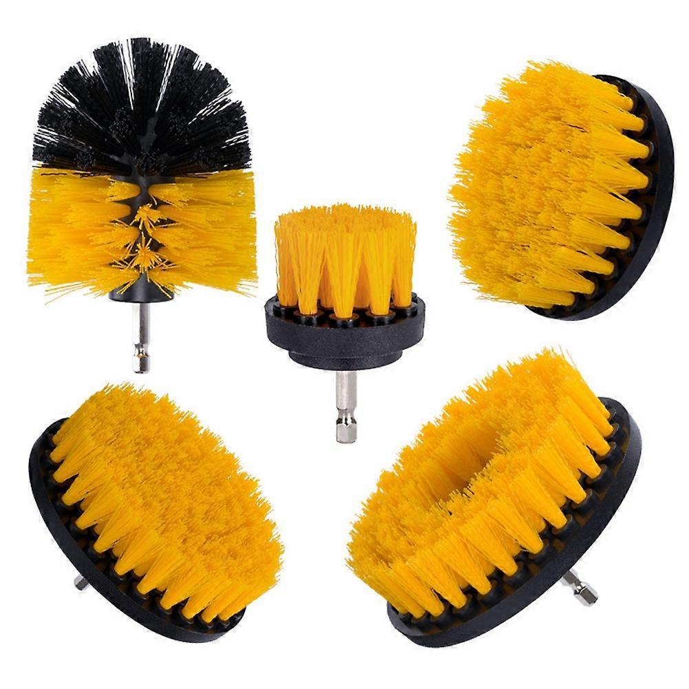 5-Piece Electric Floor Scrubber Set Carpet Glass Brush