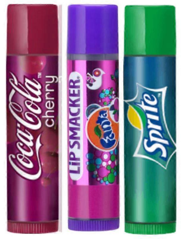 LIP Smacker leppe Balms - [Coca Cola Cherry, Fanta drue, Sprite]