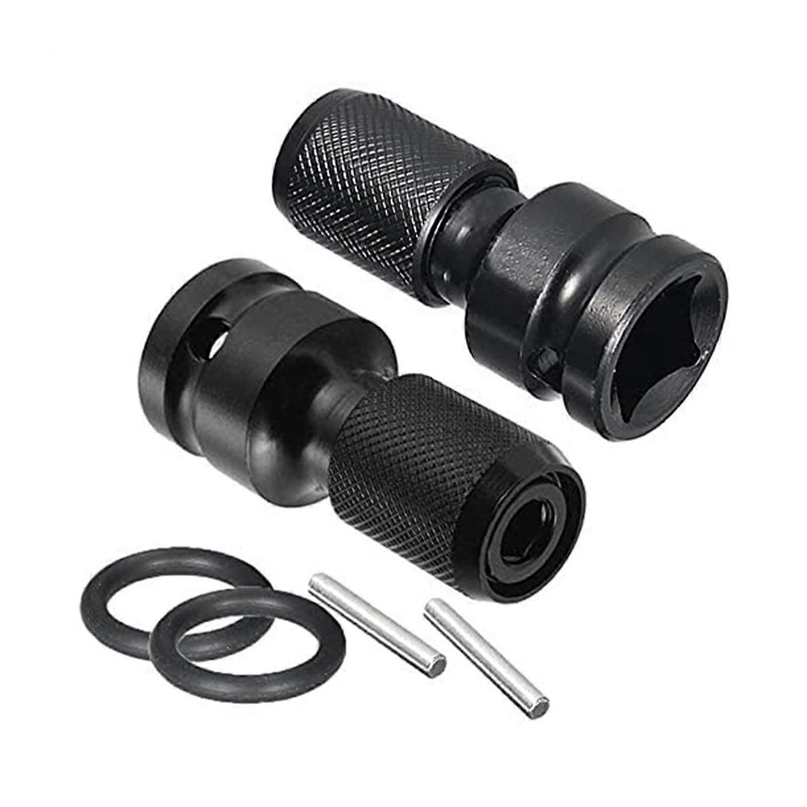 Universal Adaptive Wrench Adapter Socket 1/2 Inch Square To 1/4 Inch Hex Ratchet Socket Converter 2 Pack