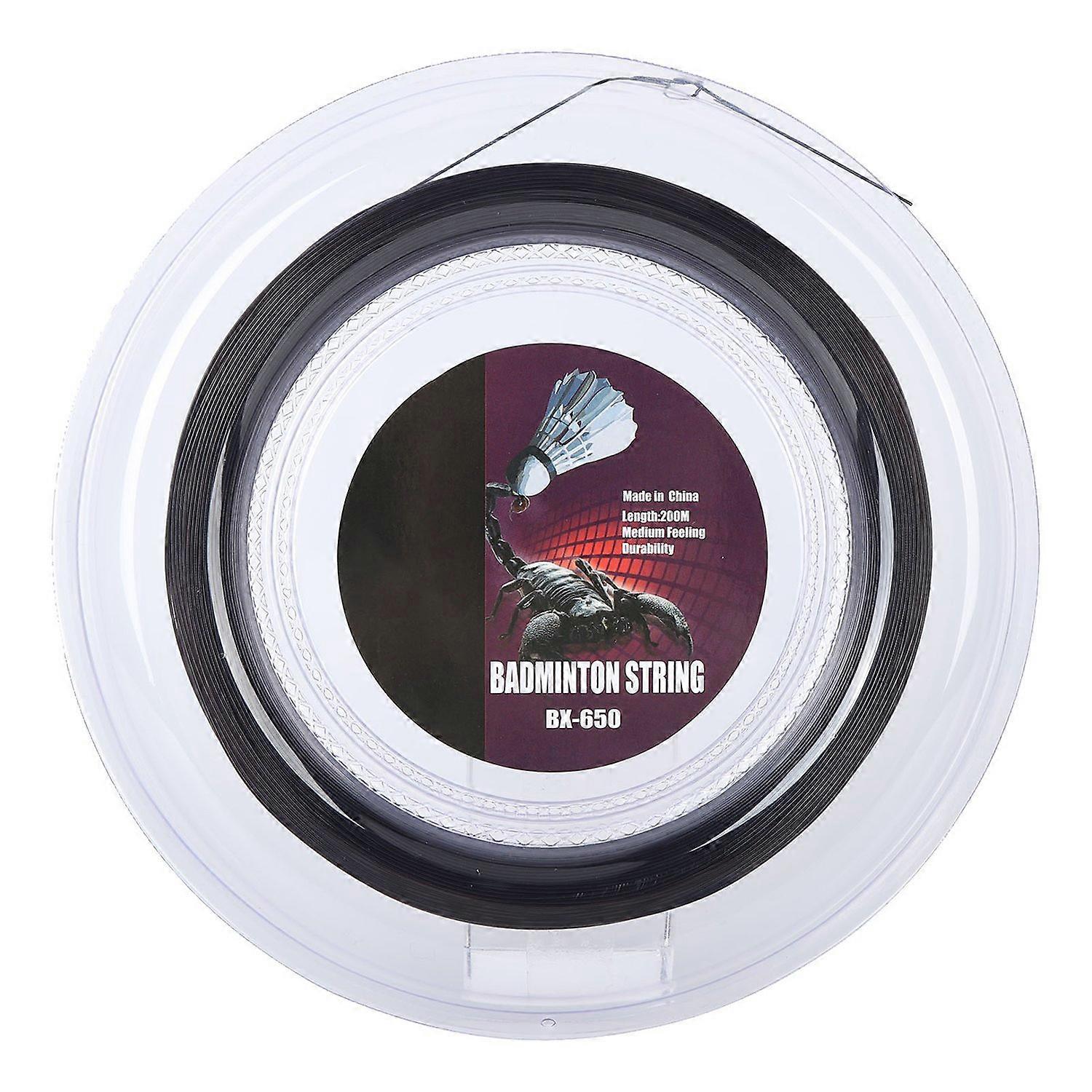 0.72mm 200m Badminton Racquet String Nylon Badminton Training Racket String Line BX 650 Black