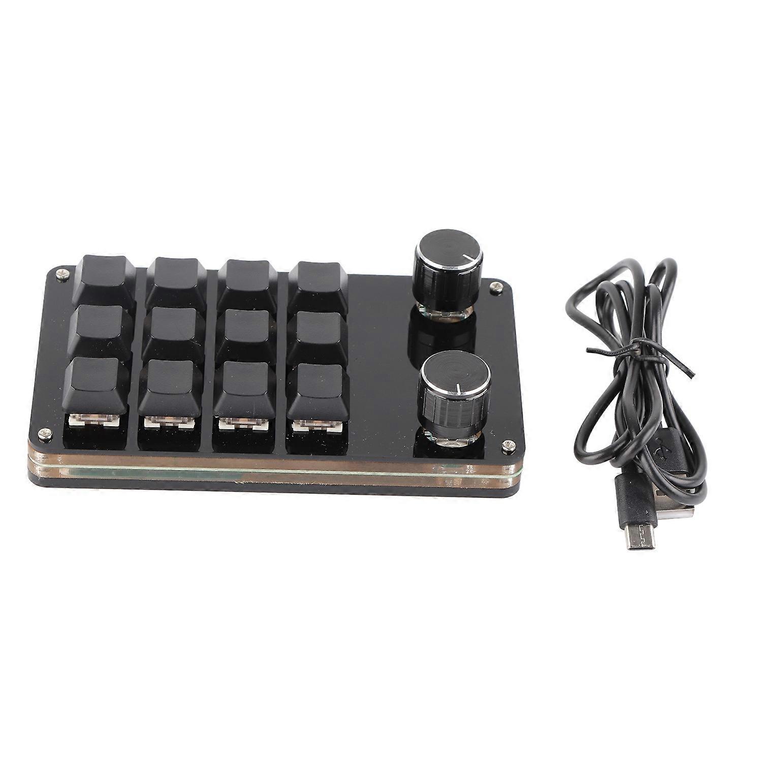 Red Switch Macro Keyboard Plug and Play Ergonomic Customized Knobs USB Mini Keypad for Desktop PC 12