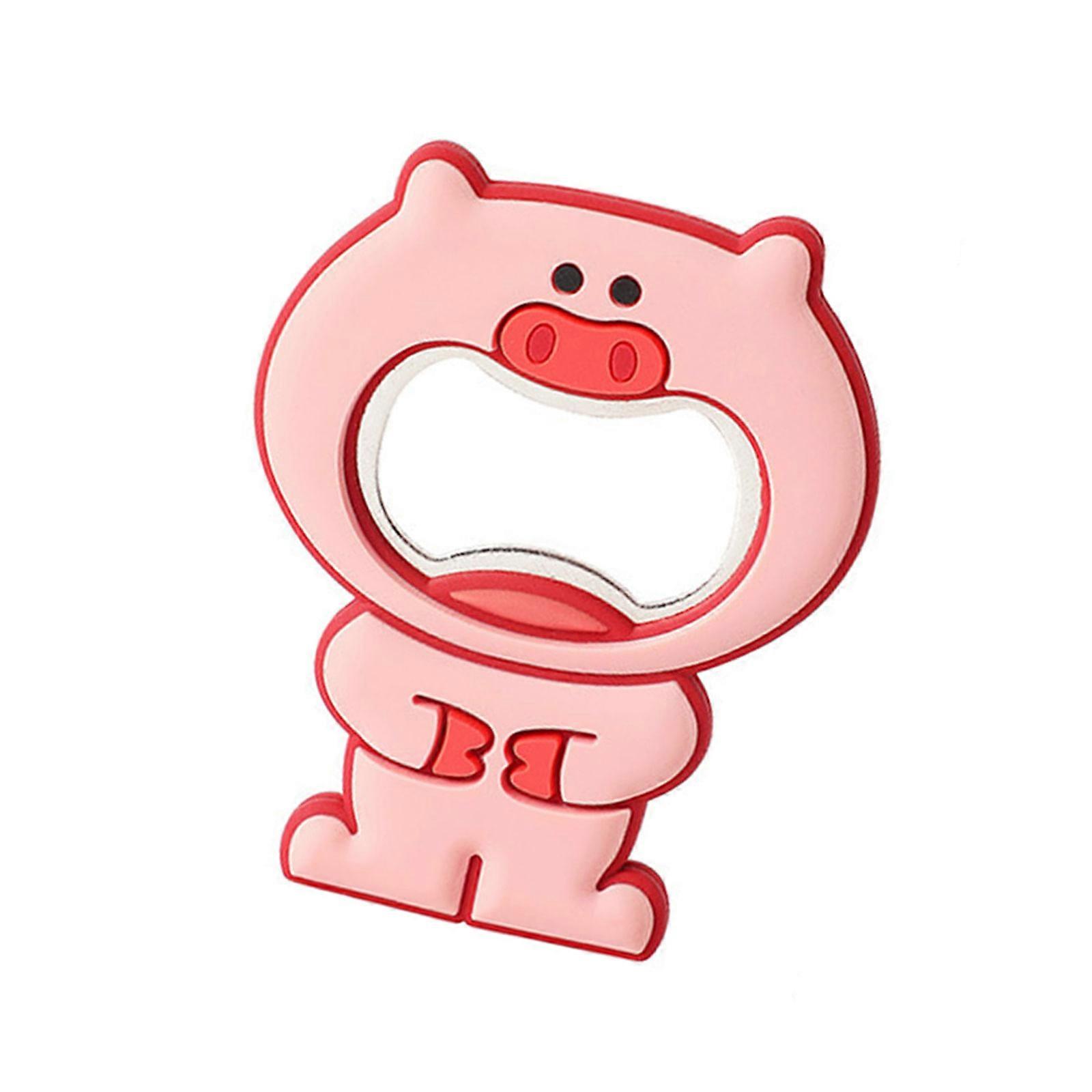 Multifunctional Animal Shape Opener For Bottles And Can Magnetic Refrigerator Organizers Soft PVC Design Multicolor