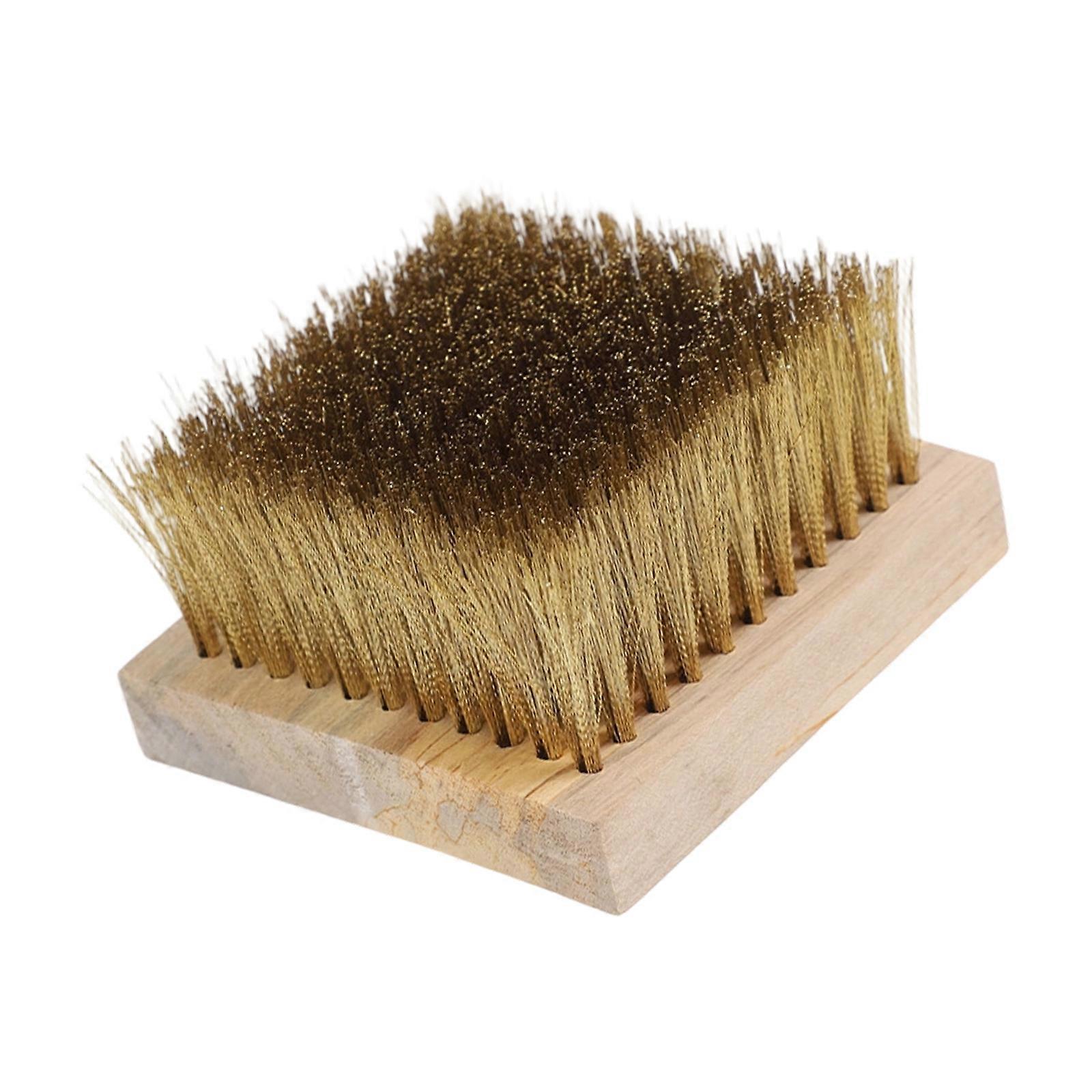 Ski Board Scrubs Brush With Reinforced Wooden Handle for Deep Cleaning Polishing And Debris Removal Multicolor