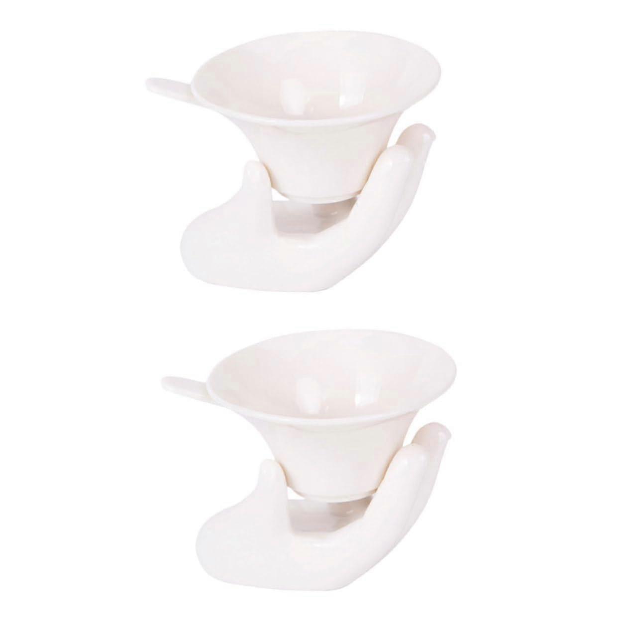 Ceramic Tea Infuser 2Piece Set Loose Leaf Strainer Fine Mesh Colander For Chinese Tea Ceremony Accessory