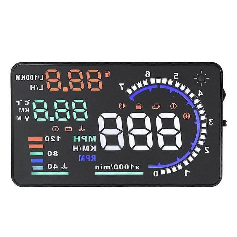 Head Up Display Digital Navigation Speedometer Overspeed Alarm Meter Projector
