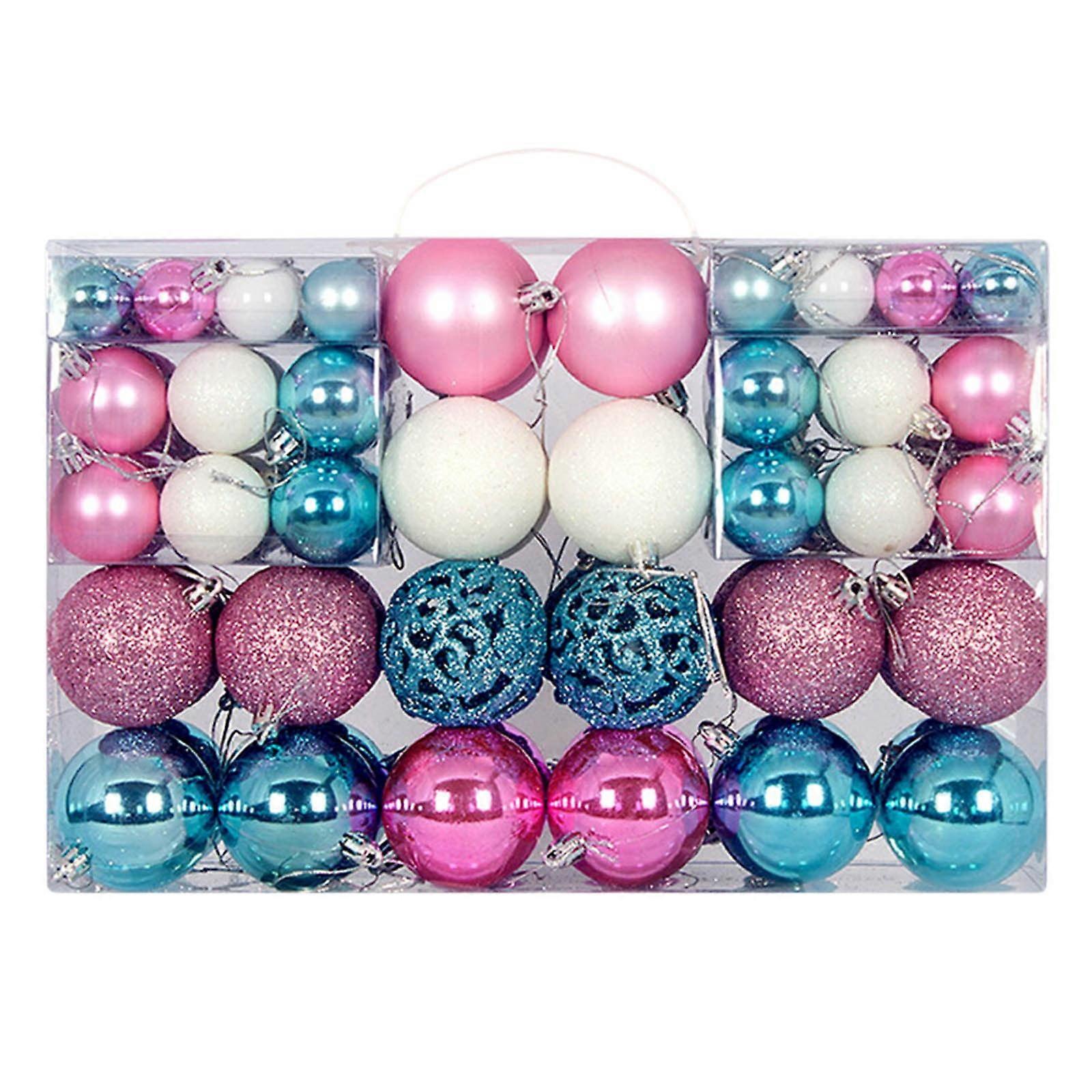 Christmas Ball Ornaments 100pcs Set, 3-6cm Matte Colors, Compatible with Tree Decorations, Skeleton Design