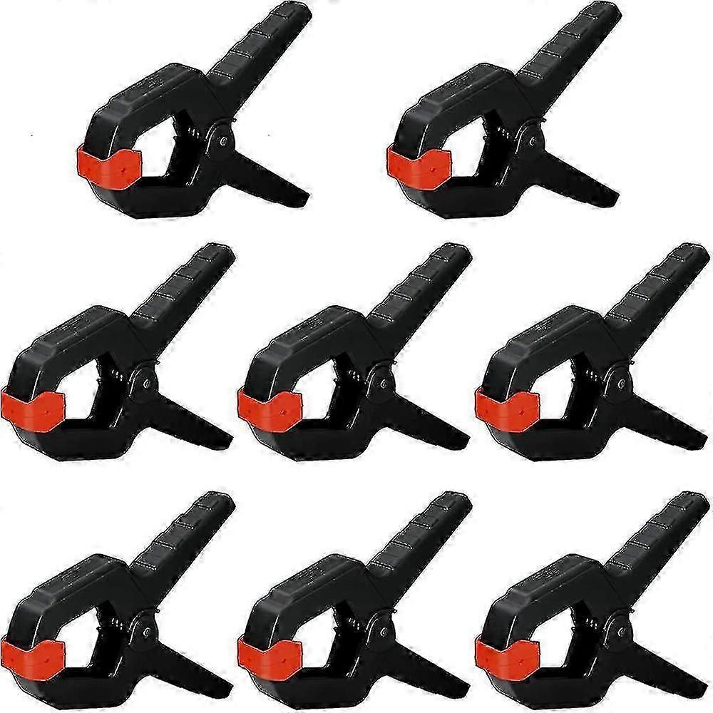 2024 Nirox Set Of 8 Spring Clamps - Clamps With A Large Span - High Clamping Force Of The Spring Clamps - Glue Clamps With Movable And Serrated Clampi