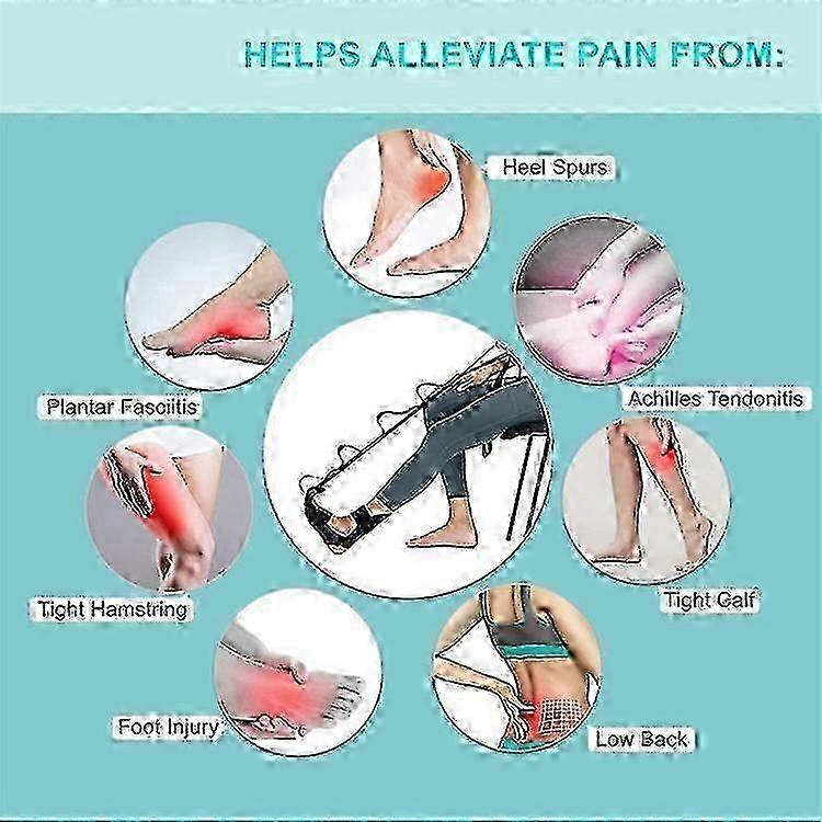 حزام تمتد اليوغا نقالة القدم ، نقالة الساق ، نقالة أوتار الركبة لالتهاب اللفافة الأخمصية ، تخفيف الآلام