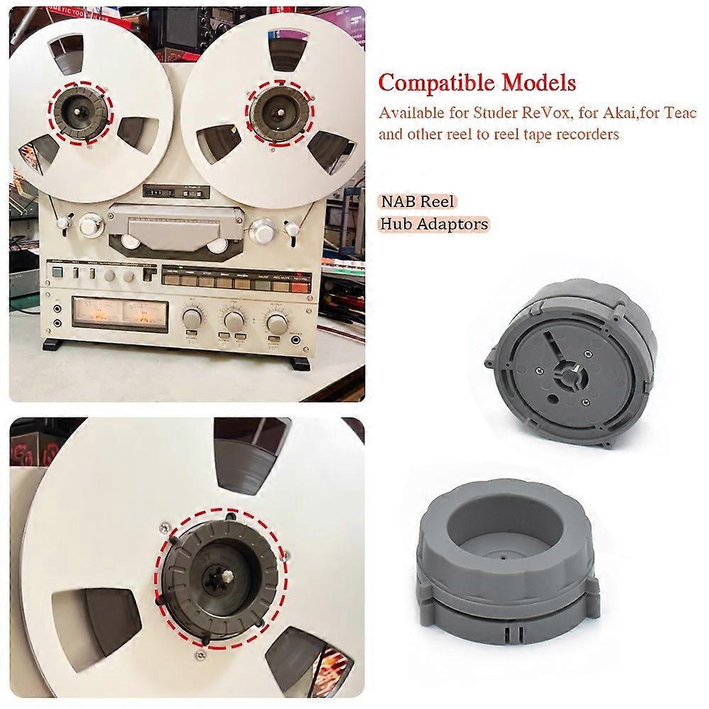 2pc Opener NAB Hub Adapters Reel To Reel Recorder For Studer ReVox/Akai/Teac