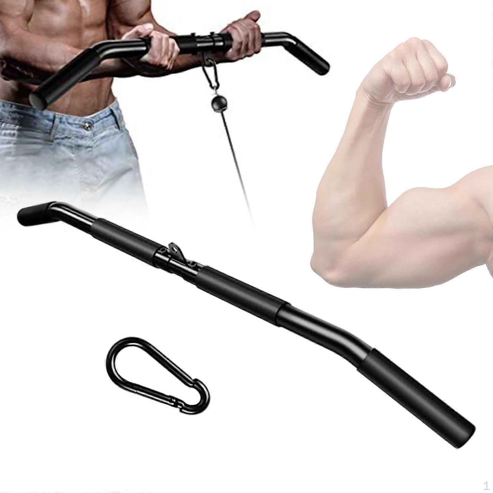 LAT Pulldown Bar, Cable Machine Attachment, Ergonomic with Non-slip Handle, Removable