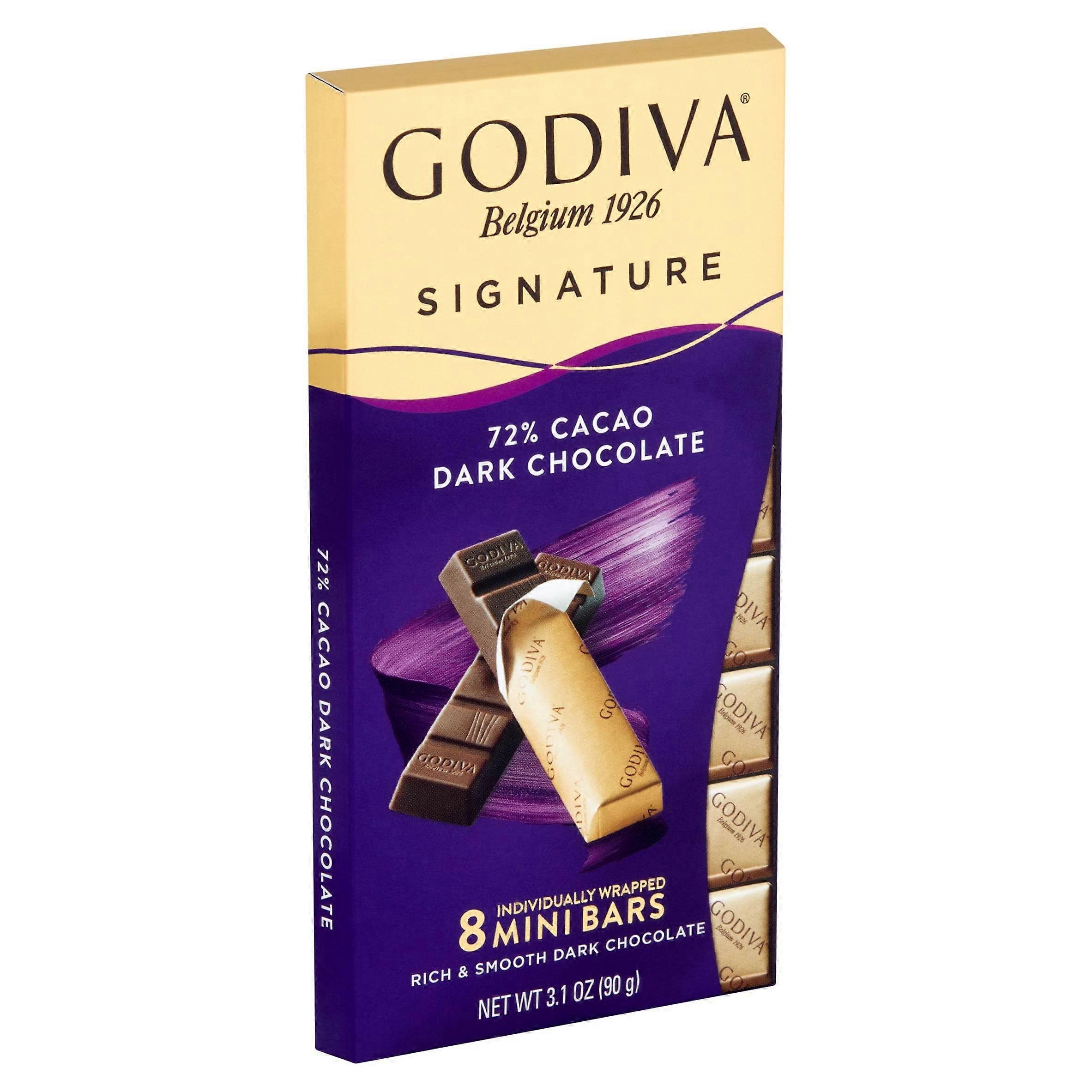 Godiva Signature 72% Κακάο Μαύρη Σοκολάτα Mini Bars, 8 EA