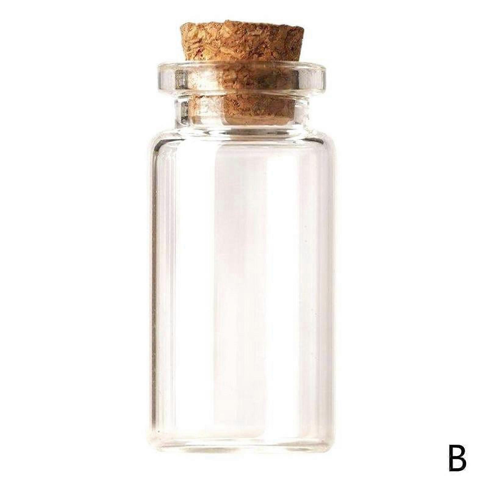 1/10pcs Mini Small Glass Bottles with Cork Stopper Tiny Vials Wish Jars <, ■ч чб O5J1