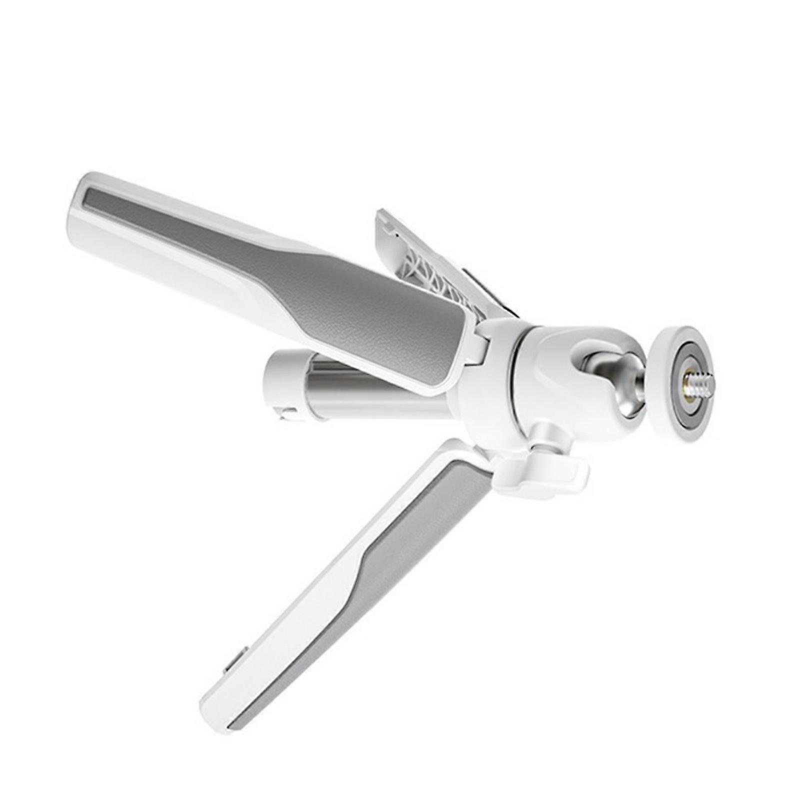 Multifunctional Aluminum Phone Tripod 360 Degree Rotating Head Compact Design Stable Shoot Support For Live Streaming  White