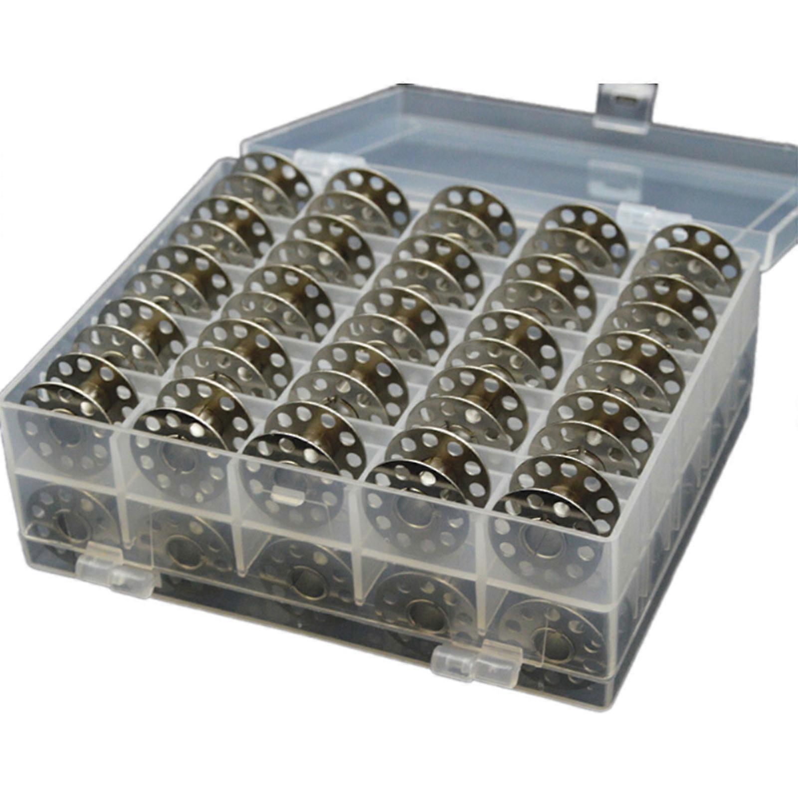 Smooth Running Alloy Round Bobbin for Sewing Machines Corrosions Resistant Designs  50 grid metal