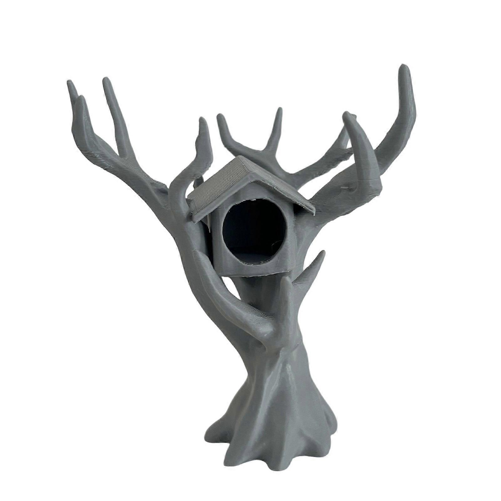 Jumping Spiders Shelter Cave For Reptiles Tanks Insect Habitats Treehouse Hide House Easy Cleans Pet Hideouts Accessory  Gray