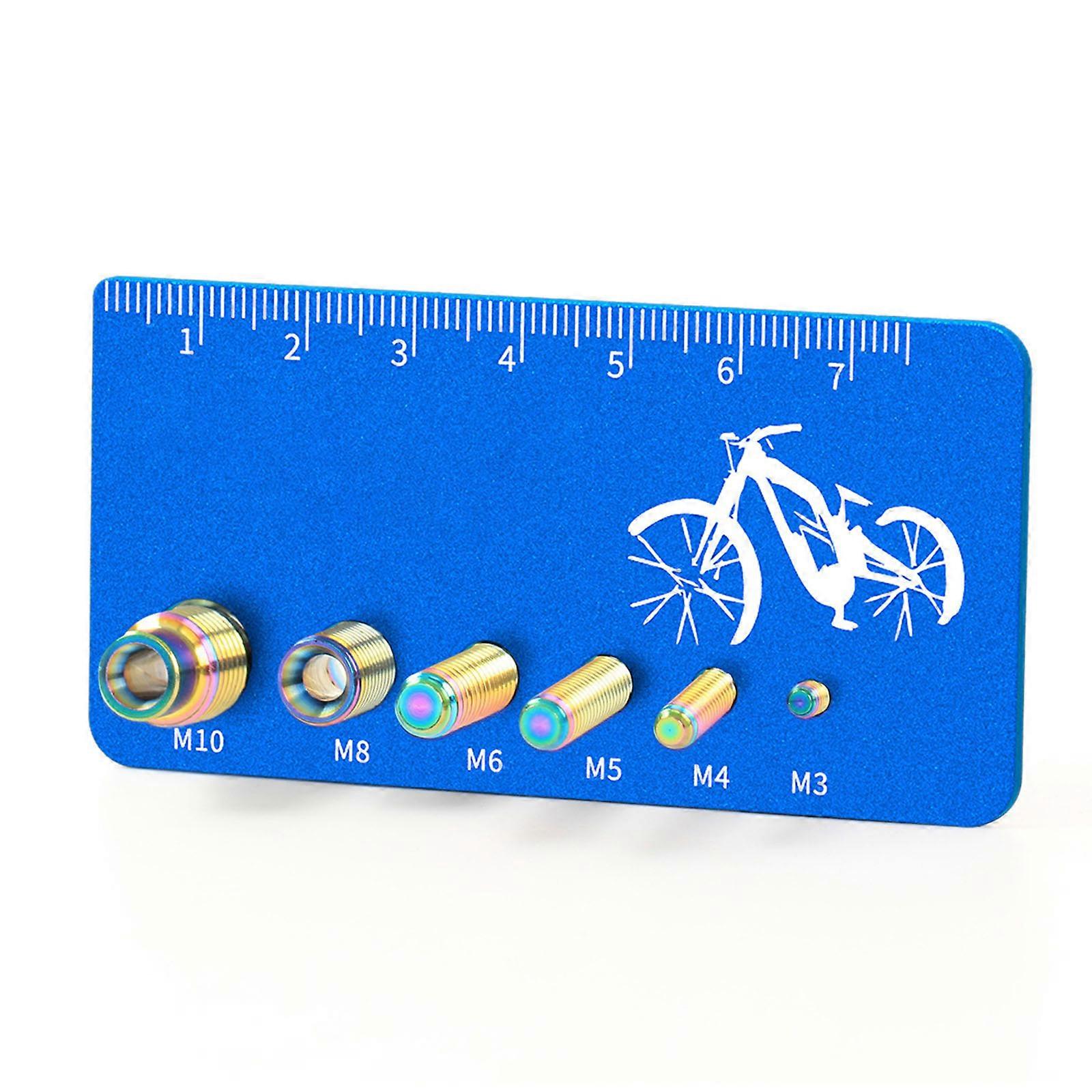 Multiple Purpose Aluminum Mixture Screw Measure Tool For Precise Measurement In Electronics Repair And Building  Blue