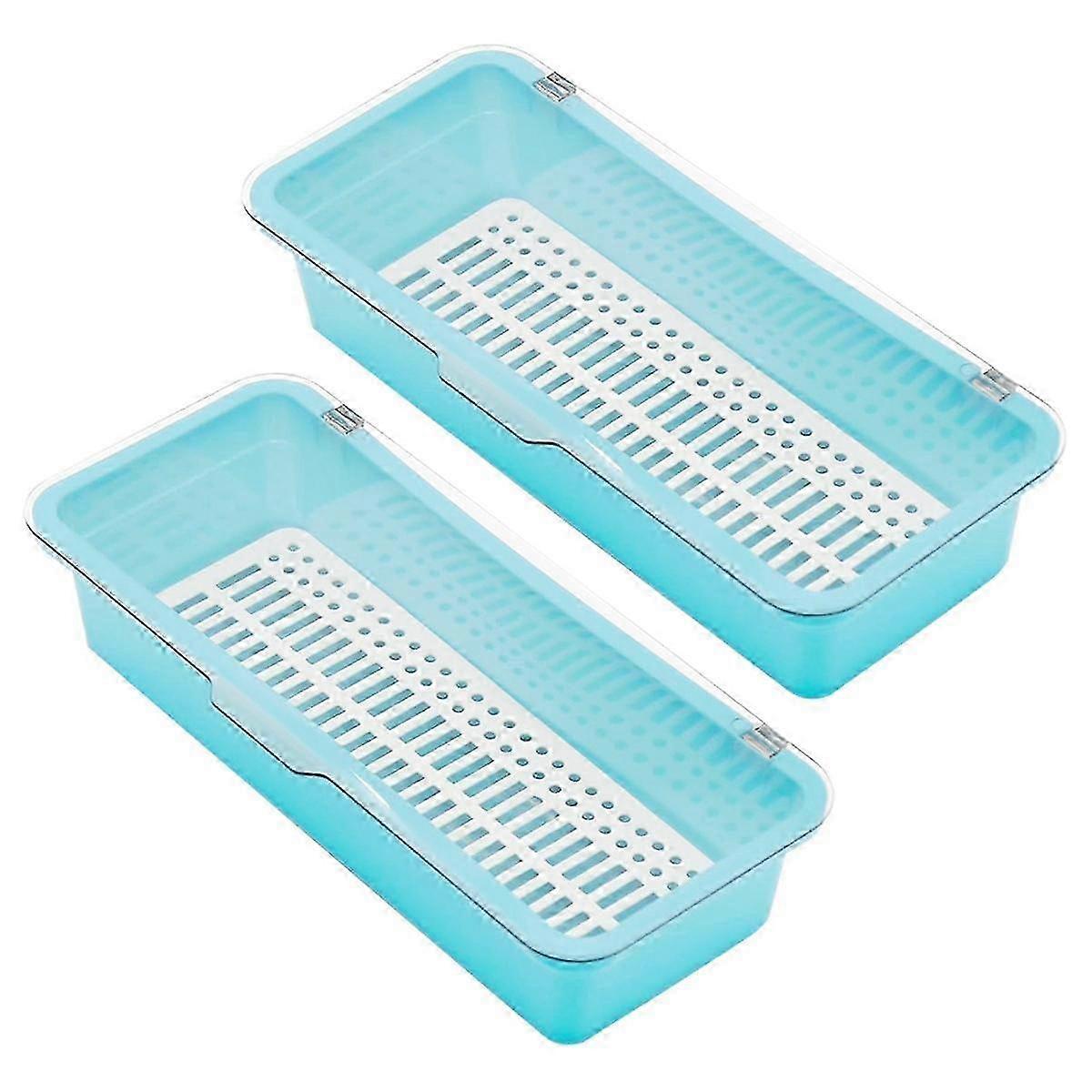 Flatware Tray with Lid,Utensil Storage with Lid Plastic Cutlery Tray,Cutlery Drawer Organizer Utensil Storage ContainerC