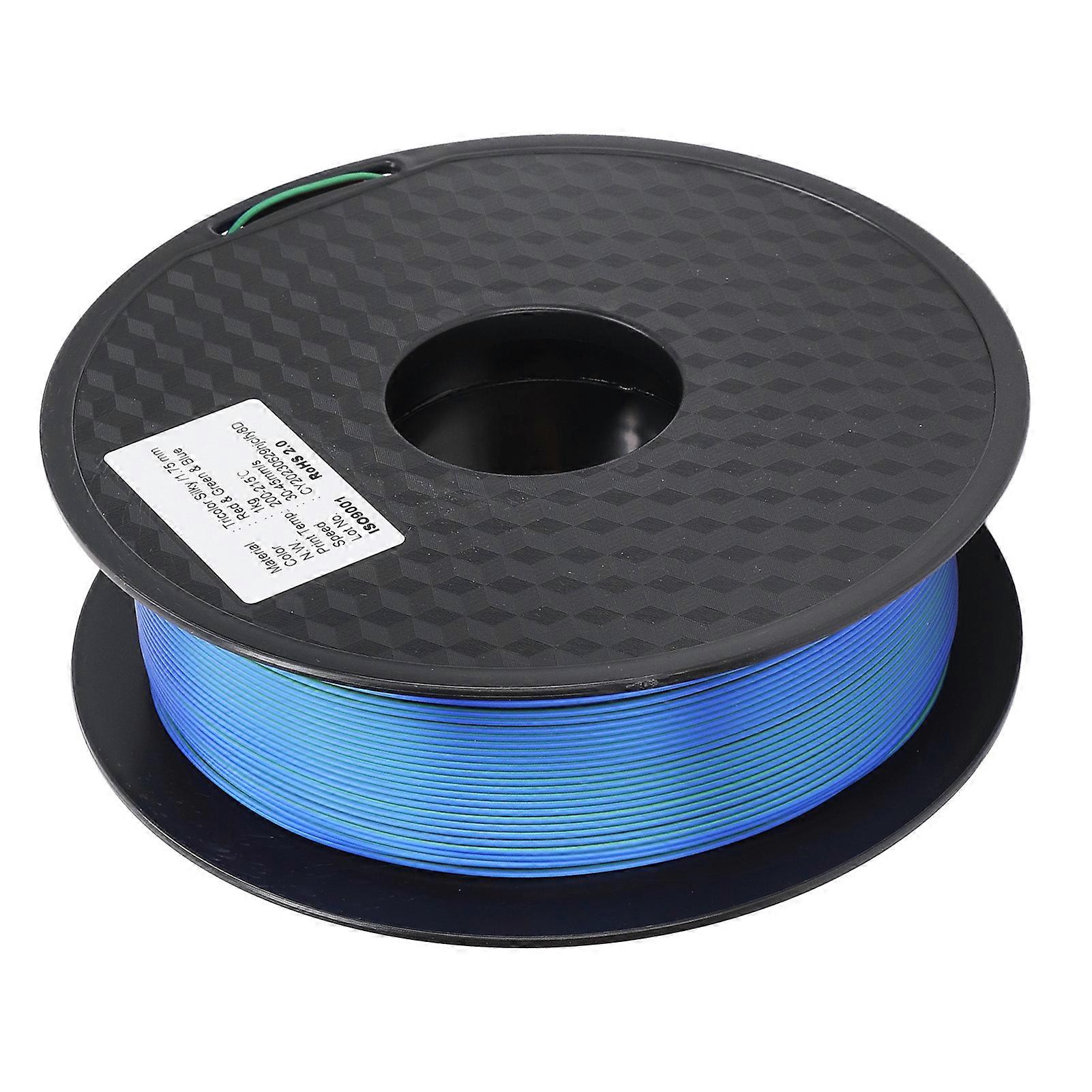 1.75mm Tricolor Silk PLA Filament - Durable & Environmentally Friendly 3D Printer Consumables