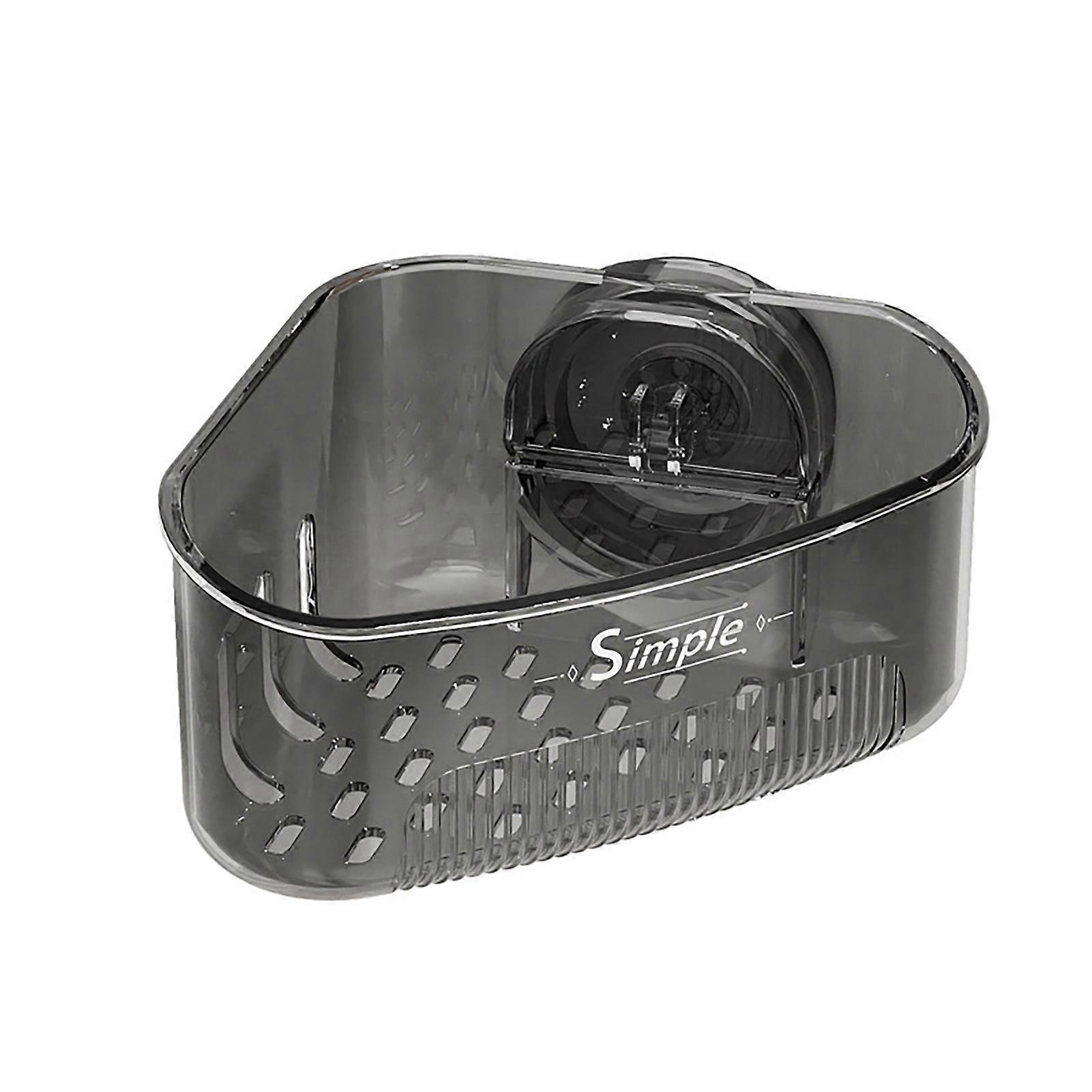 Sink Strainer Basket Sponge Holder with Suction Cup Triangle Design Easy to Install Multifunctional