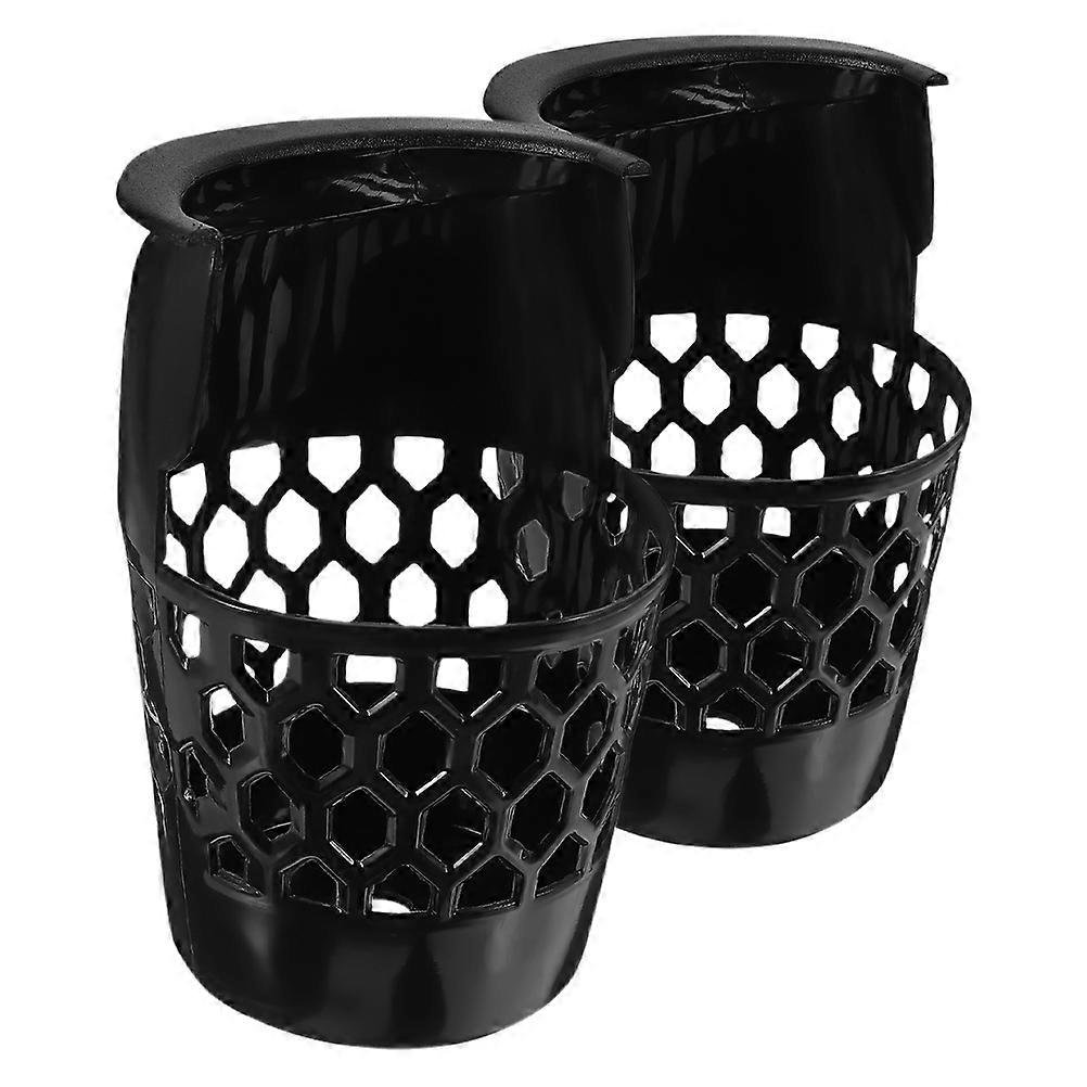 Billiard Basket Plastic Pool Table Accessories for Storage 2Pcs Black