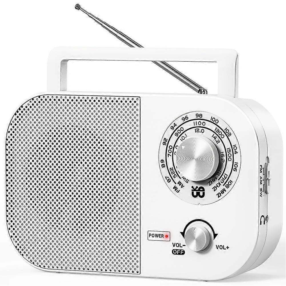 Tragbares AM-FM-Radio mit großem Empfangsbereich, Transistorradio mit großem Lautsprecher, Batteriebetrieb oder Netzstrom