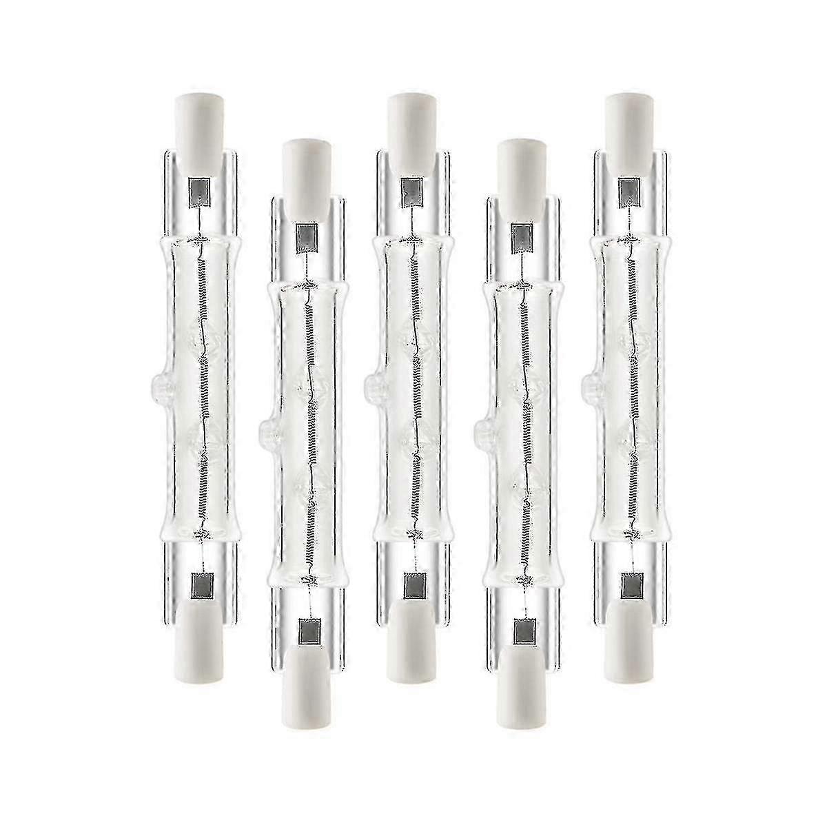Halogen Linear Light Bulb 5 Pack R7s 118mm 300W for Construction Work Light