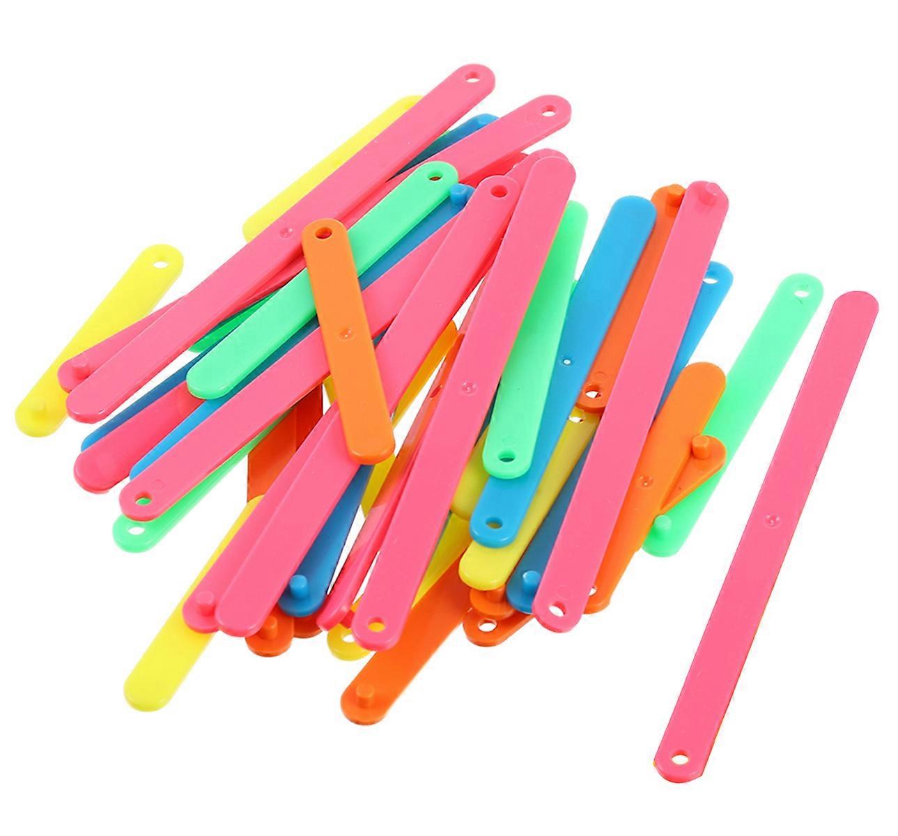 Math Matching Stick Props for Kids Playing with Assorted Color Plastic Blocks 50pcs