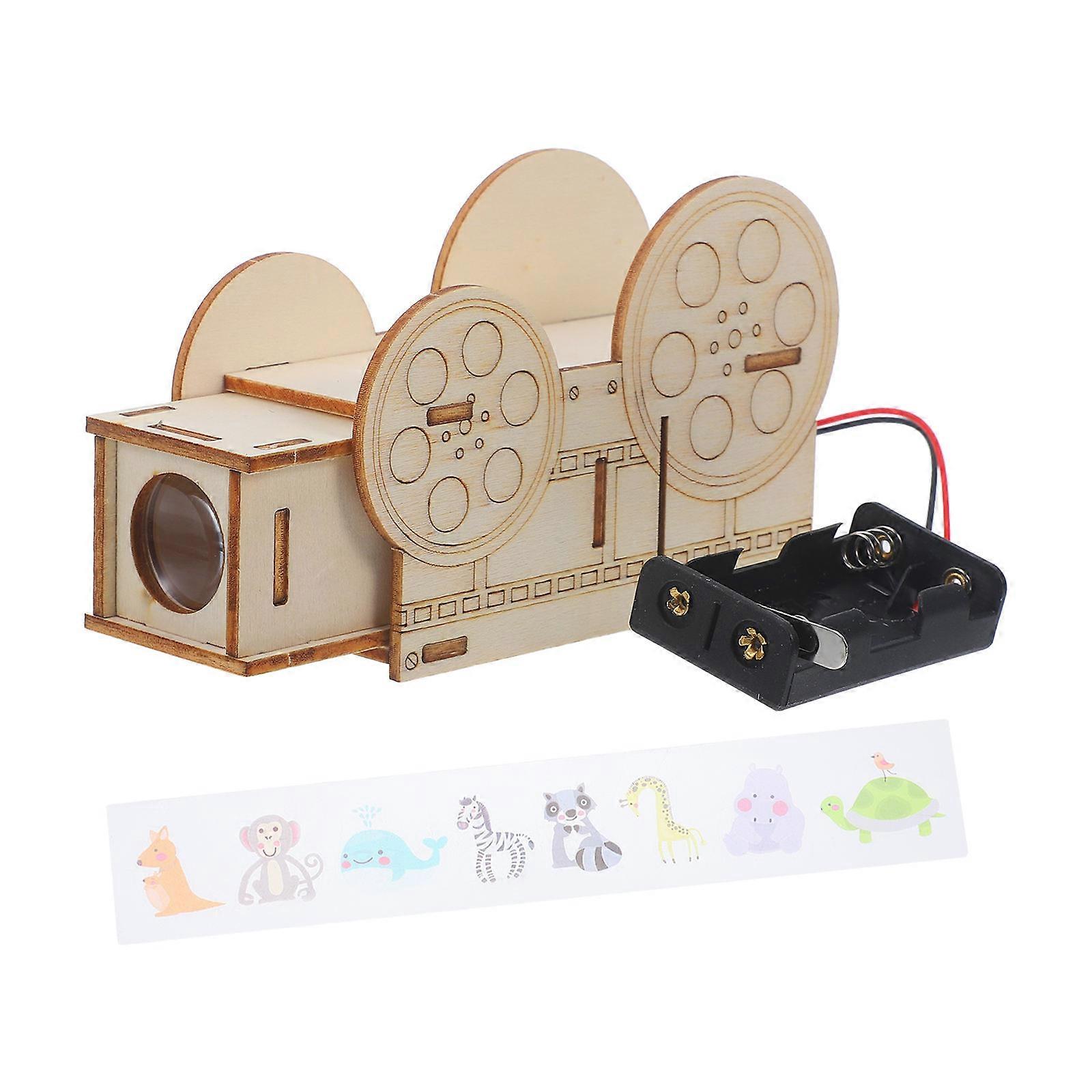 Wooden DIY Projector Kit for Science Learning 1Set Beige Educational Toy
